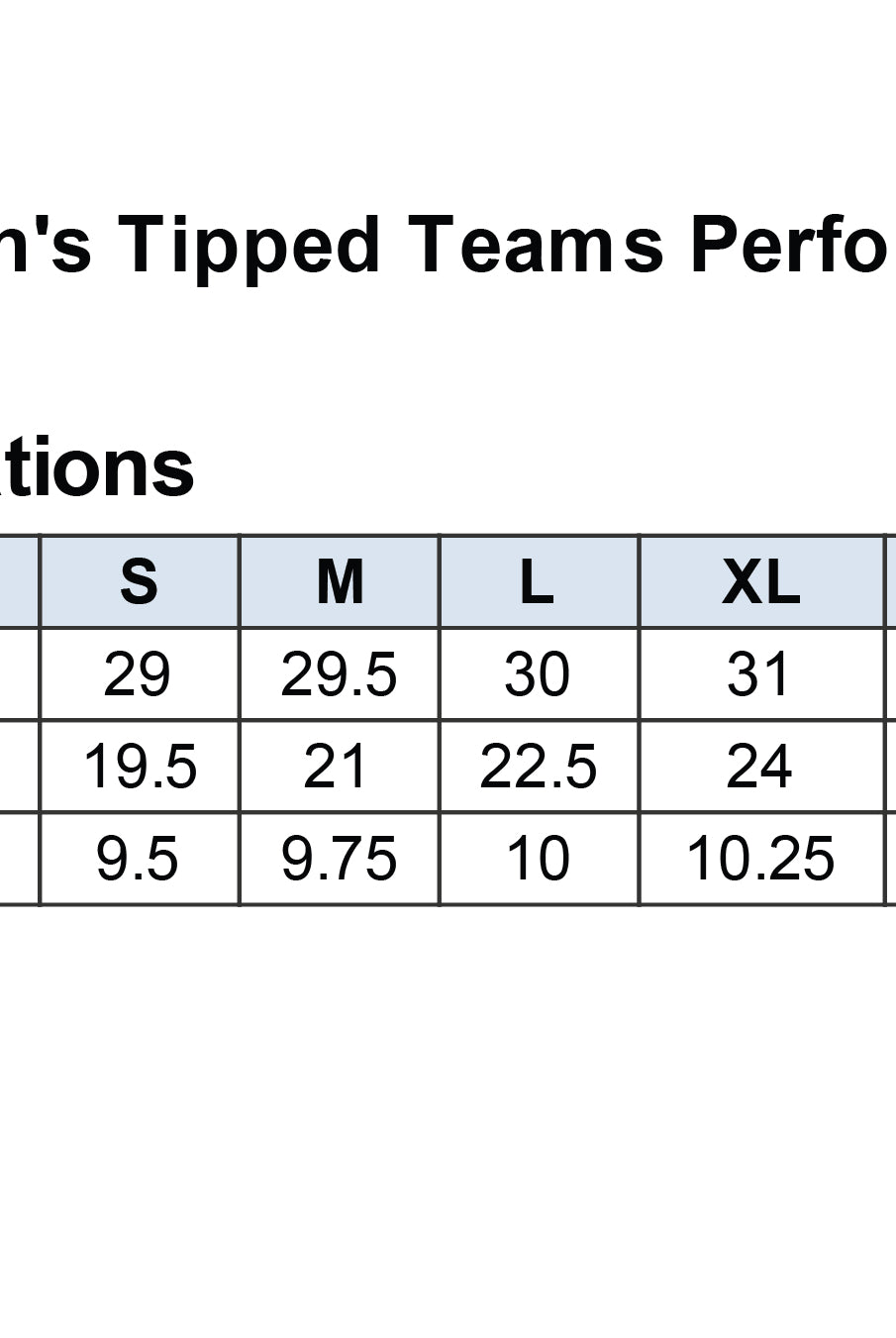 Old Dominion University, Club Sports - Volleyball, Port Authority® Dry Zone® UV Micro-Mesh Tipped Polo Shirt - Size Chart