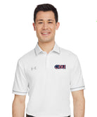 Old Dominion University, ODU Logo - Push-Up Squad, Port Authority® Dry Zone® UV Micro-Mesh Tipped Polo Shirt - White