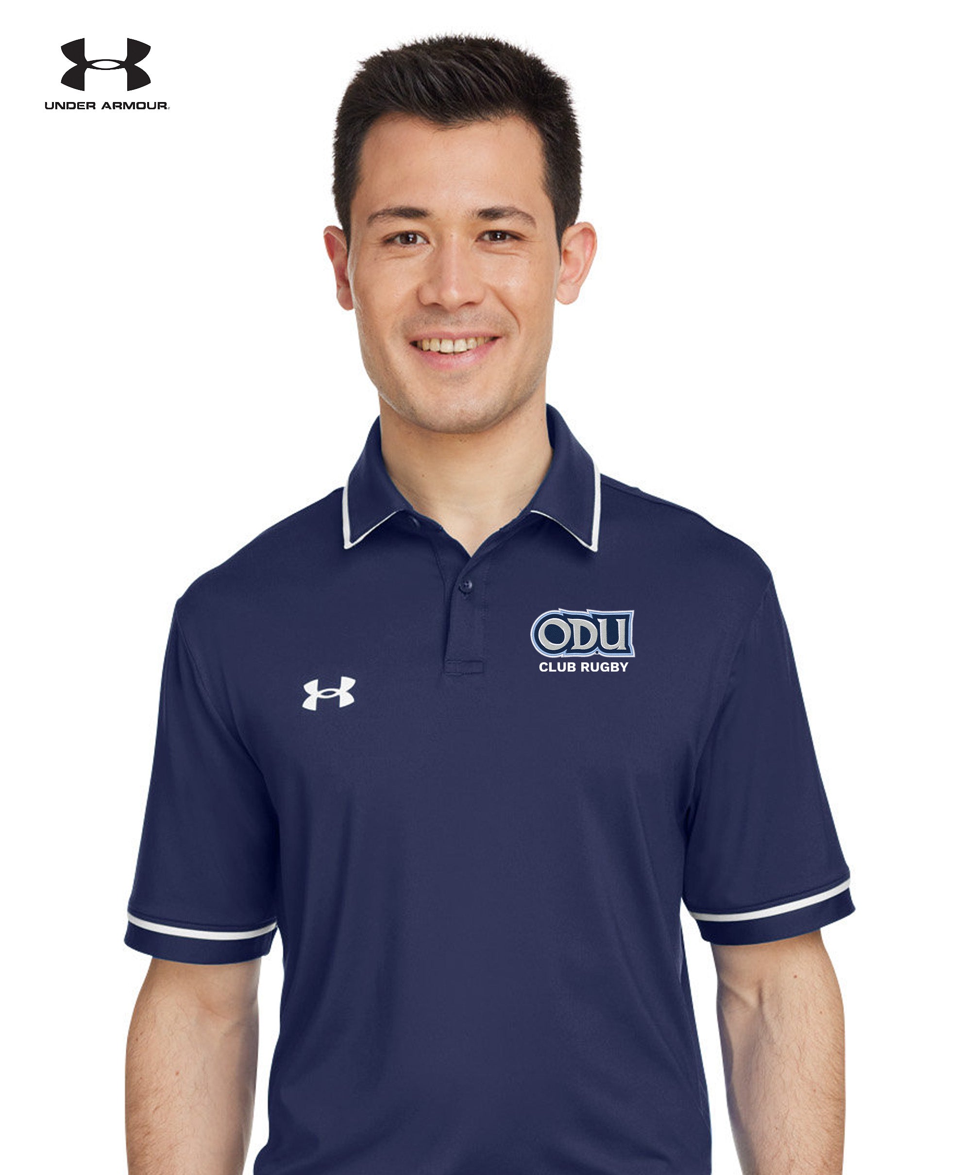 Old Dominion University, Club Sports - Rugby, Port Authority® Dry Zone® UV Micro-Mesh Tipped Polo Shirt - Navy