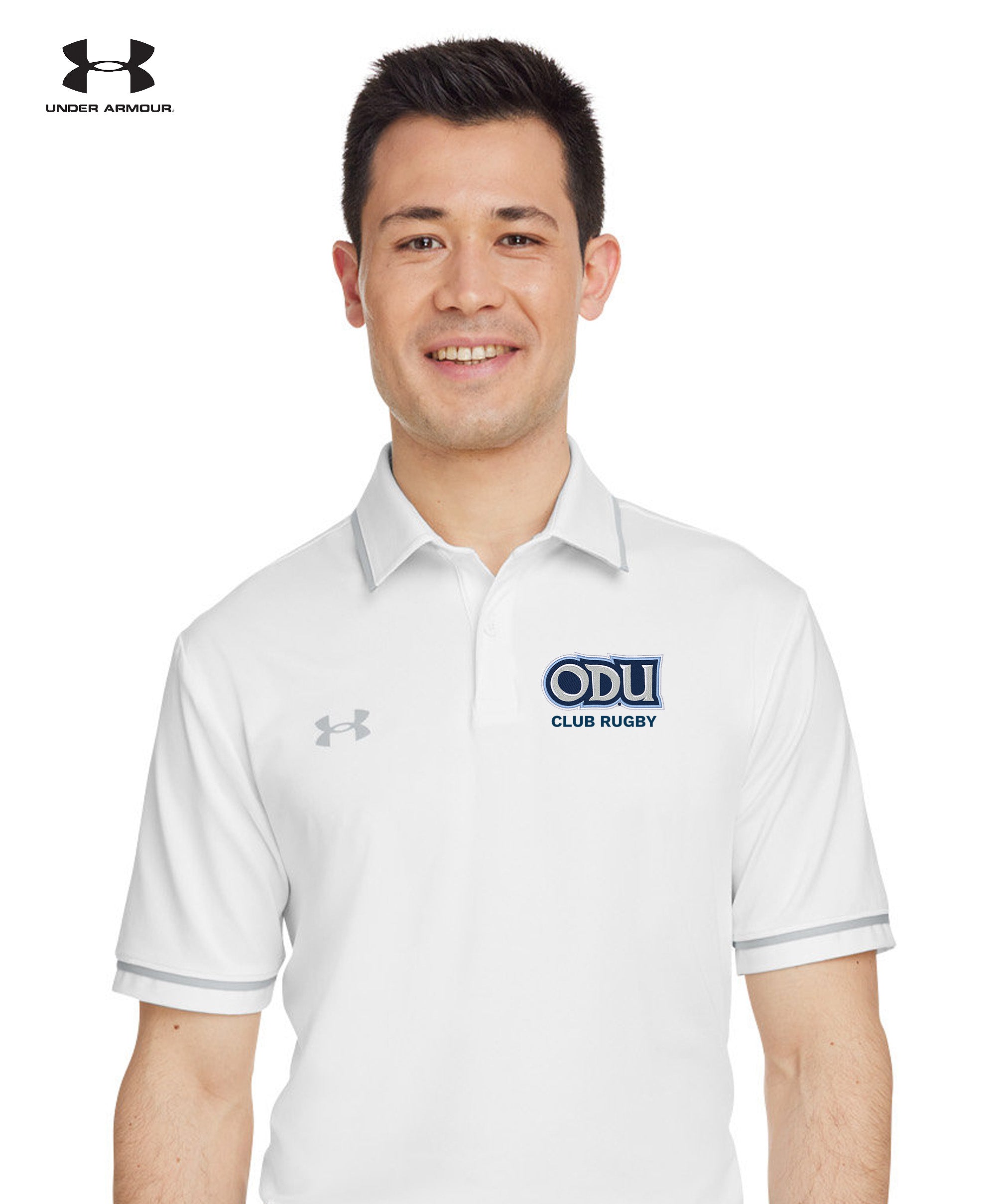 Old Dominion University, Club Sports - Rugby, Port Authority® Dry Zone® UV Micro-Mesh Tipped Polo Shirt - White