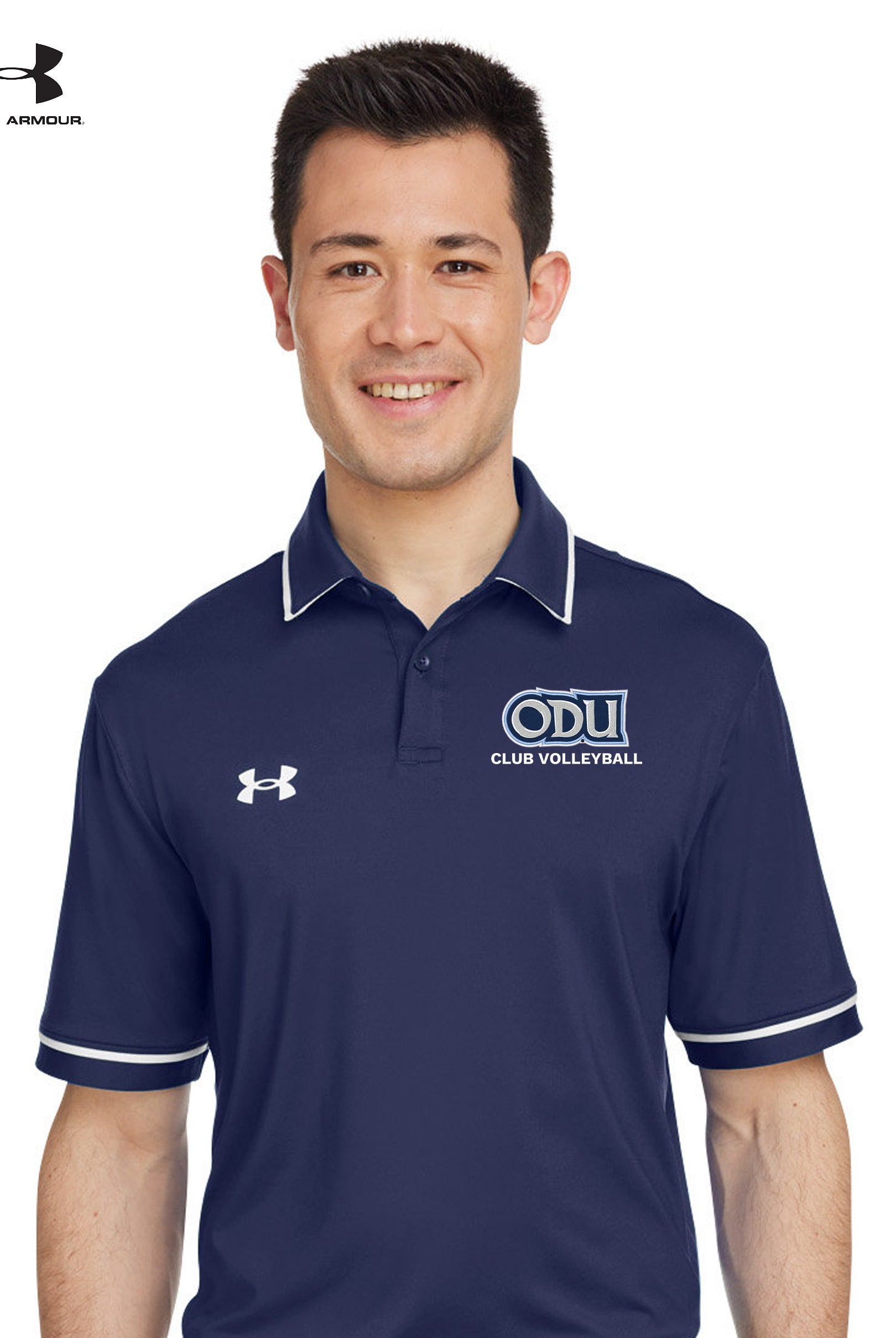 Old Dominion University, Club Sports - Volleyball, Port Authority® Dry Zone® UV Micro-Mesh Tipped Polo Shirt - Navy