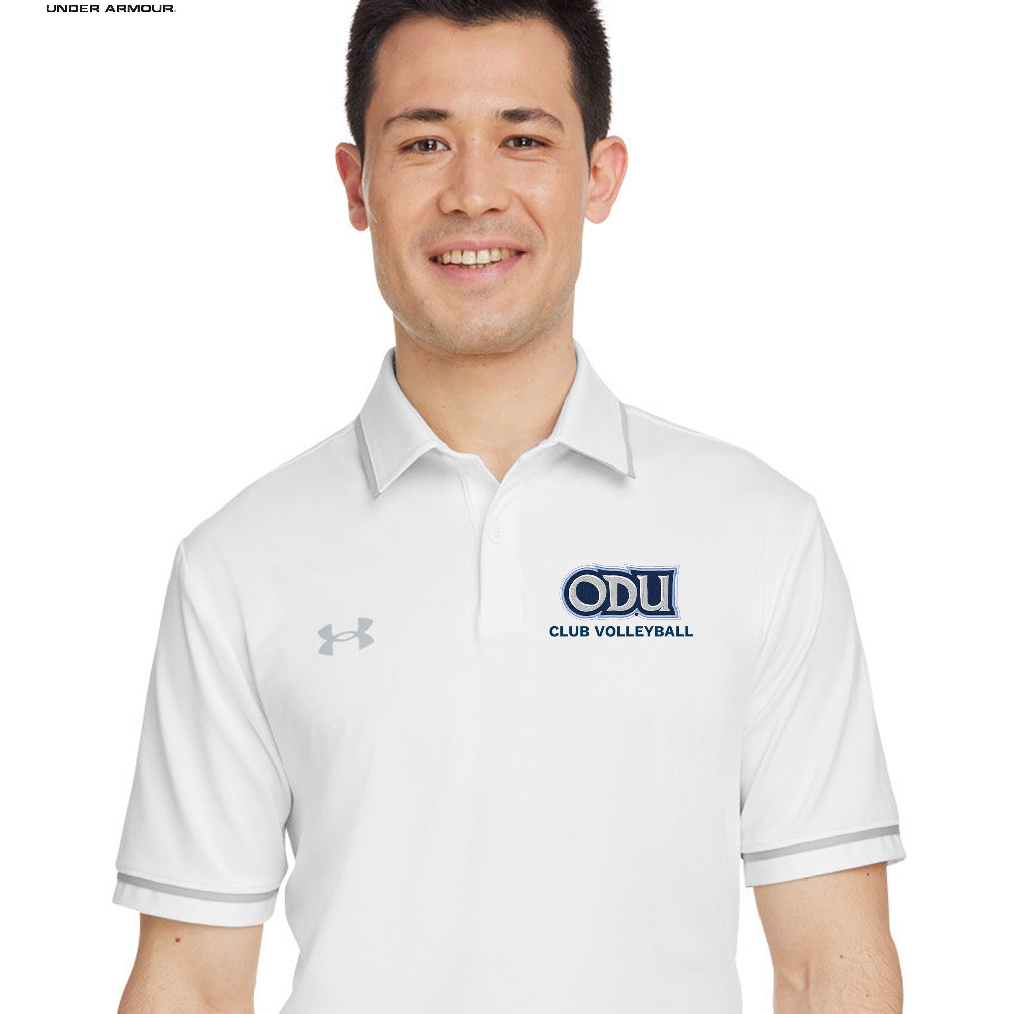 Old Dominion University, Club Sports - Volleyball, Port Authority® Dry Zone® UV Micro-Mesh Tipped Polo Shirt - White