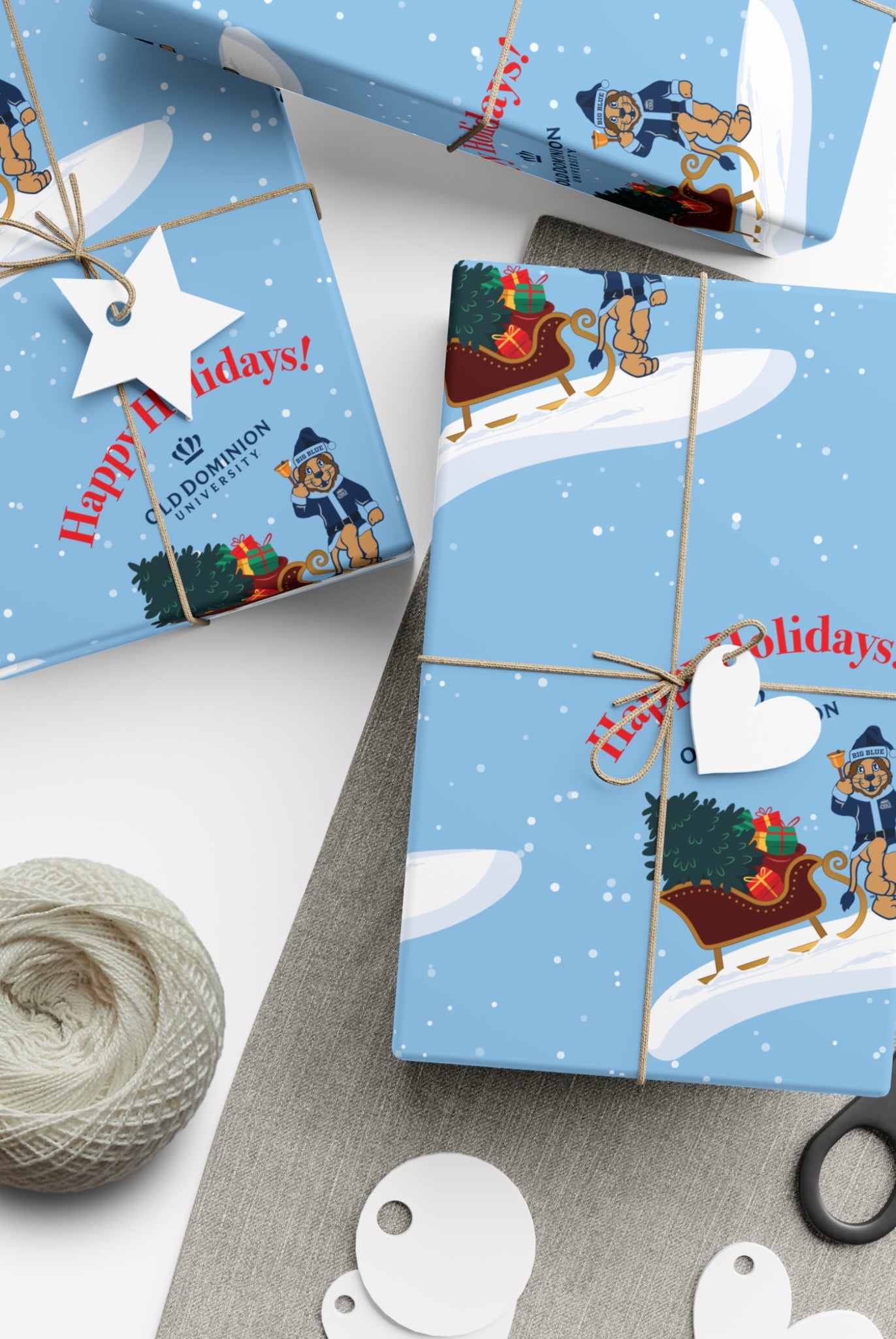 Old Dominion University, Big Blue Santa, Gift Wrap Papers