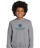 Old Dominion University, Full Logo, Nurse Anesthesia, Youth Heavy Blend™ Crewneck Sweatshirt - Gray