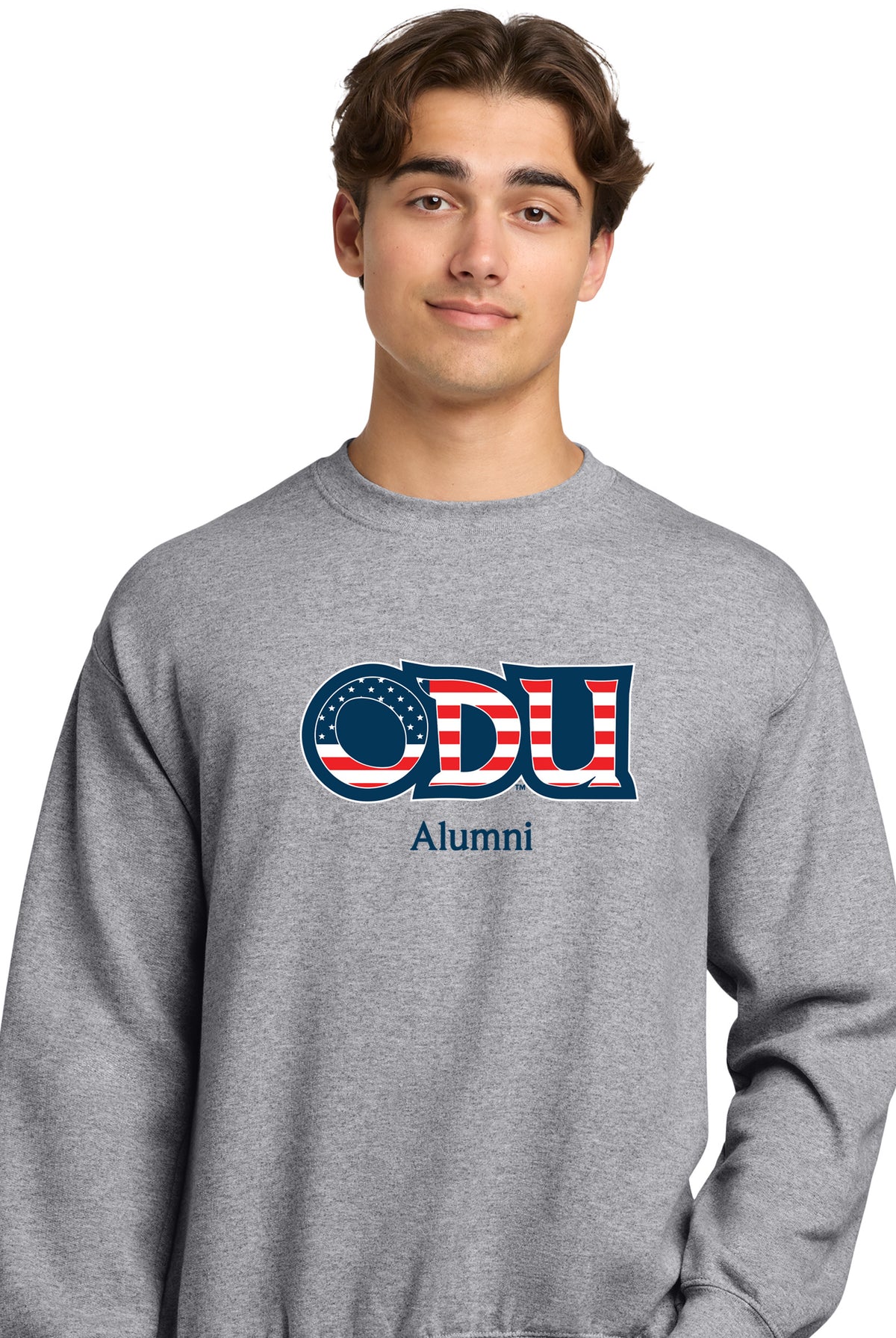 Old Dominion University, ODU Military - Alumni, Crewneck Sweatshirt - Grey