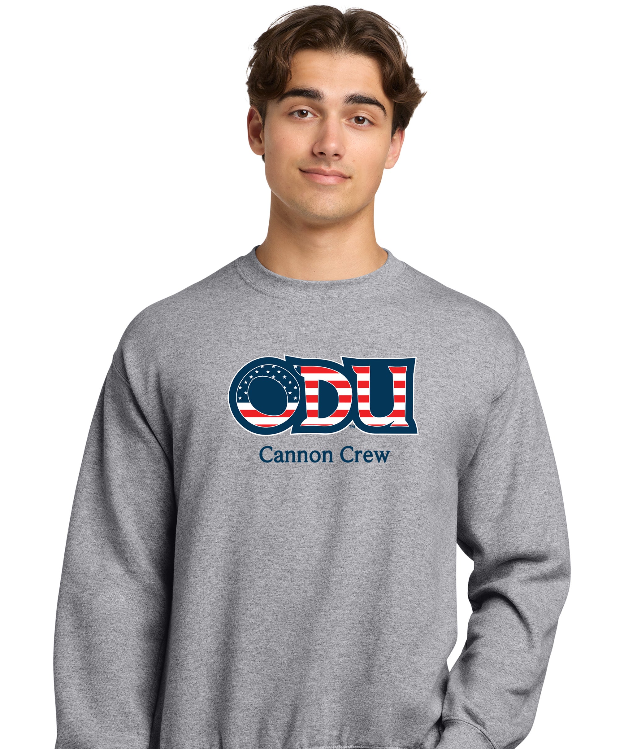 Old Dominion University, ODU Military - Cannon Crew, Crewneck Sweatshirt - Grey