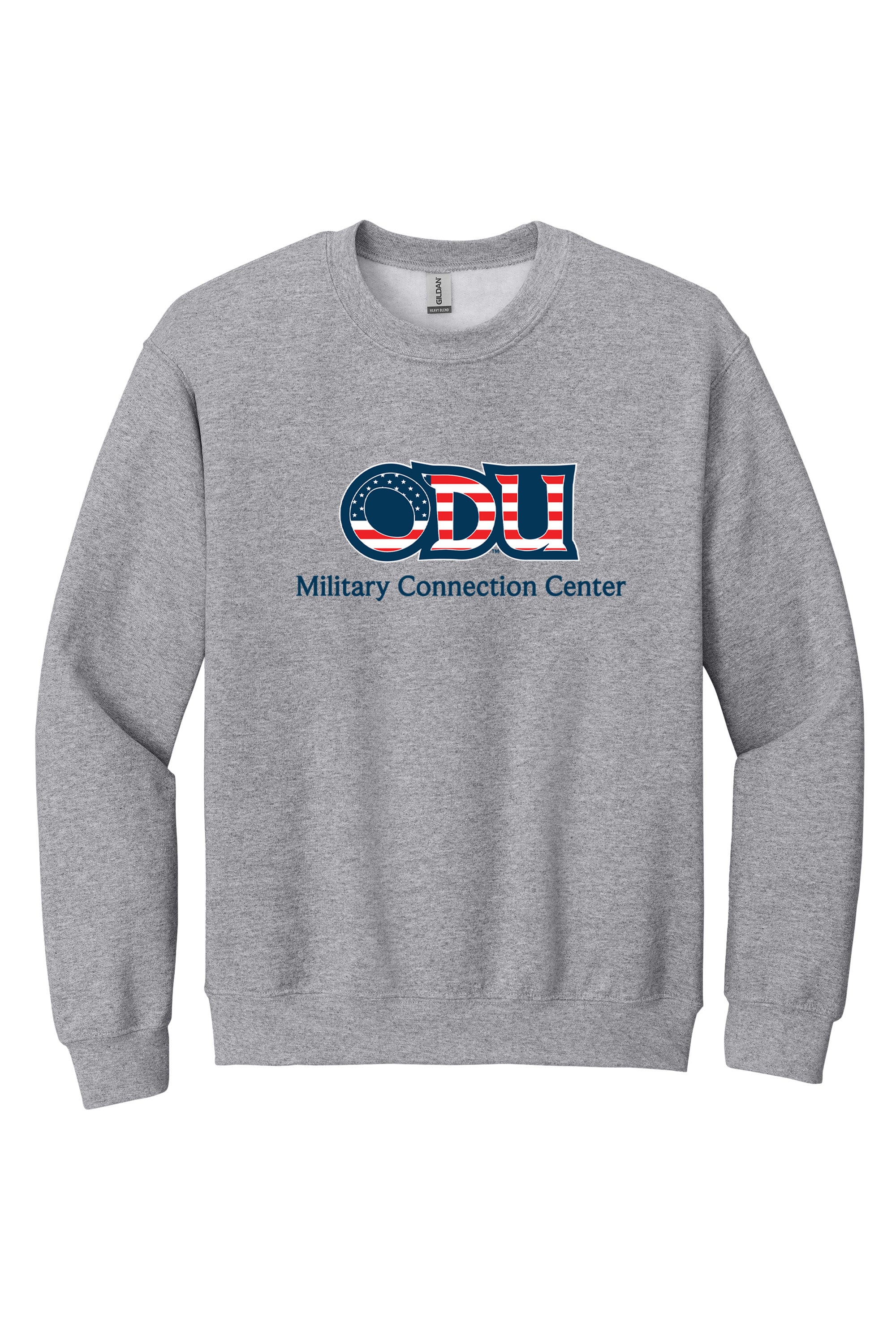 Old Dominion University, ODU Military - Military Connection Center, Crewneck Sweatshirt  - Grey