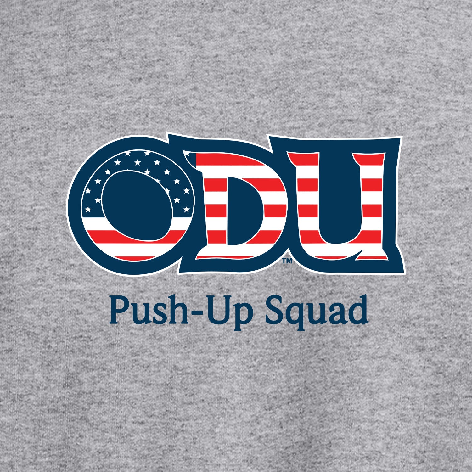 Old Dominion University, ODU Military - Push-Up Squad, Crewneck Sweatshirt - Grey