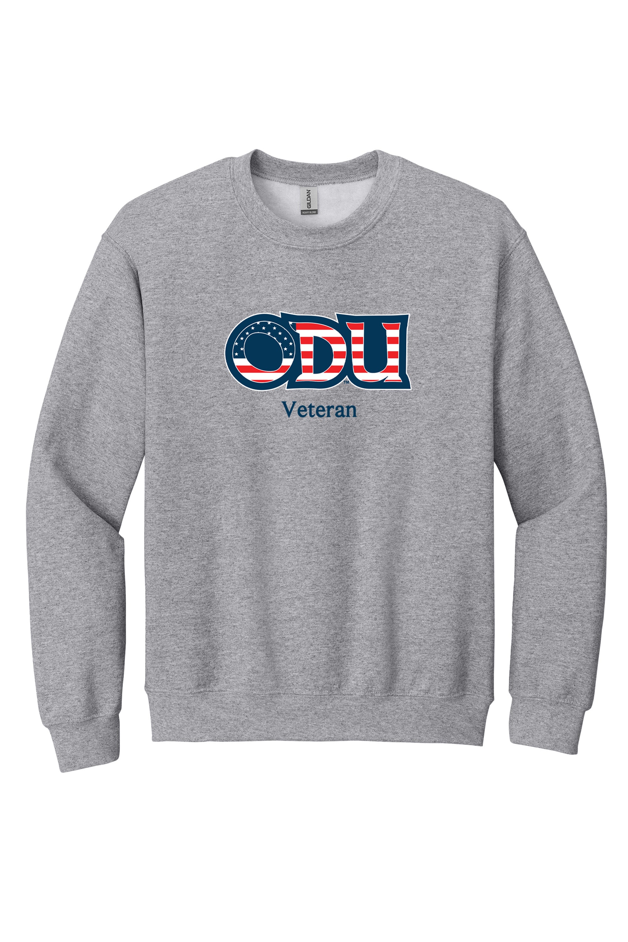Old Dominion University, ODU Military - Veteran, Crewneck Sweatshirt - Grey
