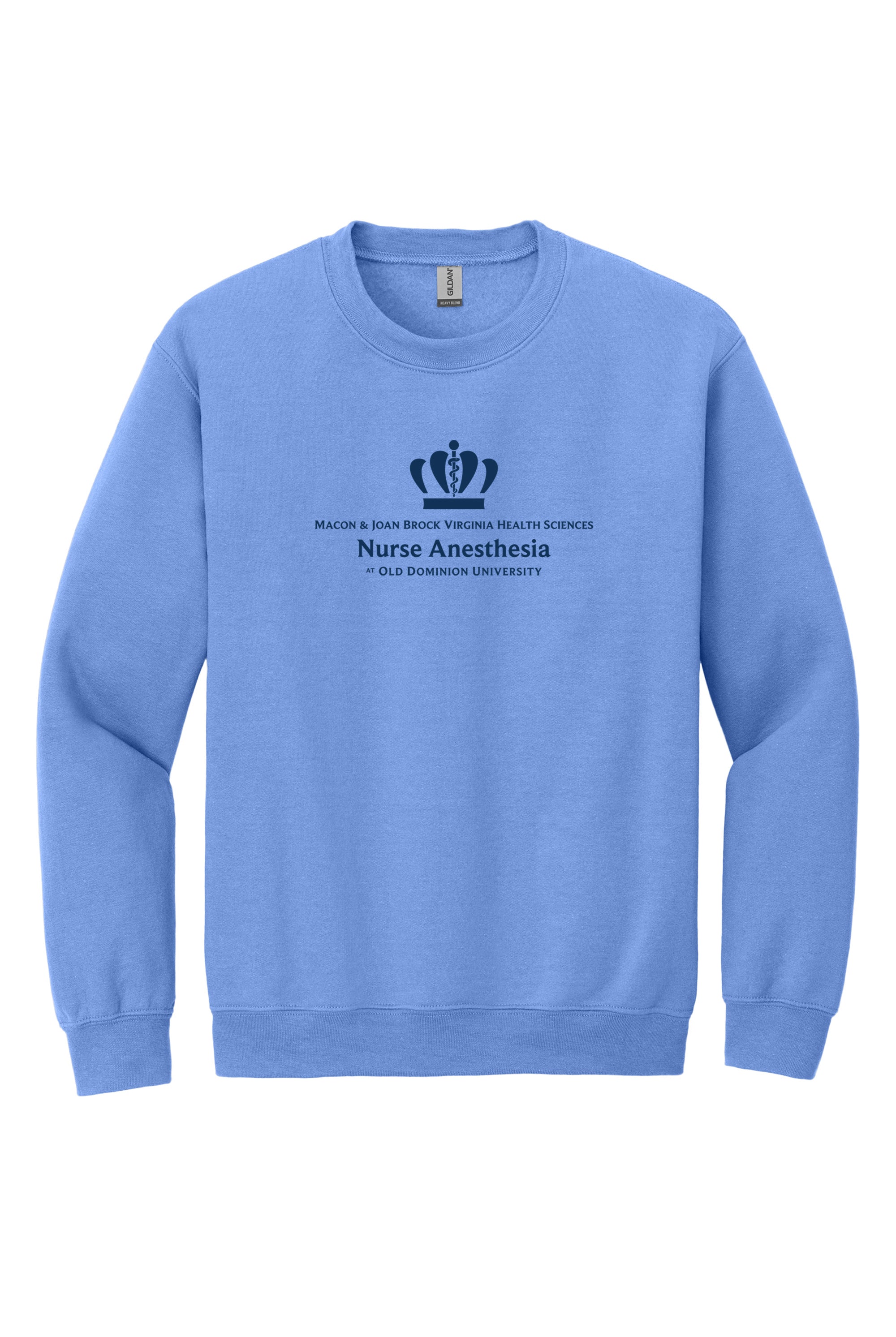 Old Dominion University, Full Logo, Nurse Anesthesia, Heavy Blend™ Crewneck Sweatshirt - Hudson Blue