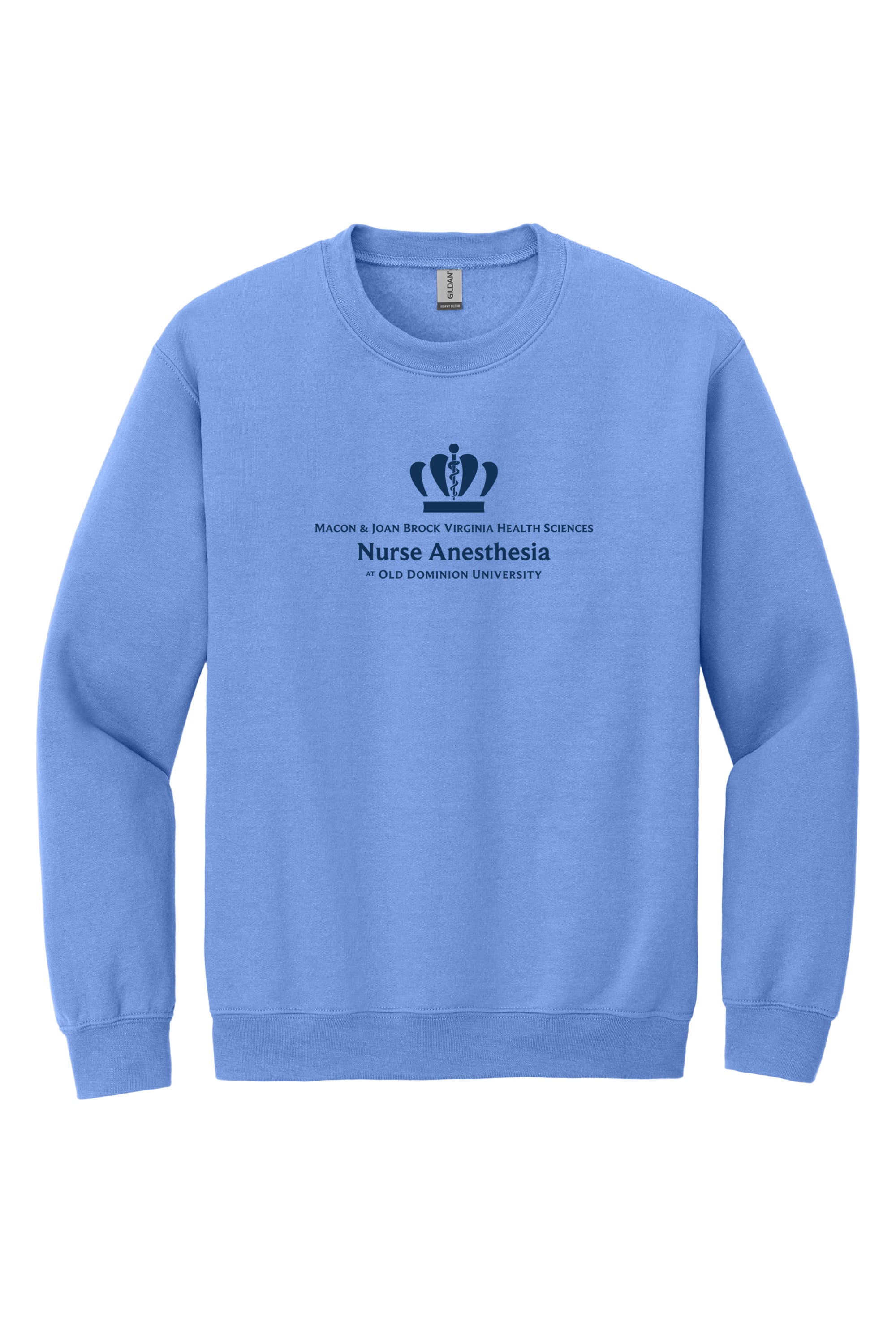 Old Dominion University, Full Logo, Nurse Anesthesia, Heavy Blend™ Crewneck Sweatshirt - Hudson Blue