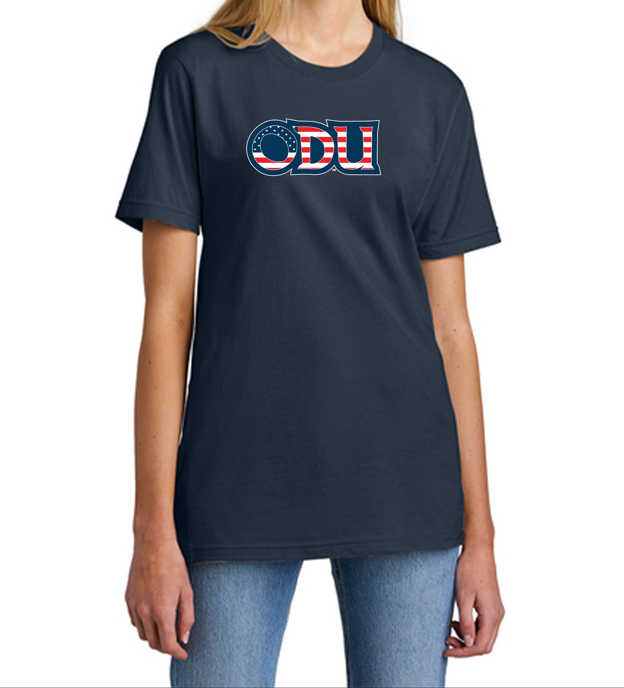Old Dominion University, ODU Military, American Apparel® Fine Jersey Unisex T-Shirt - Navy