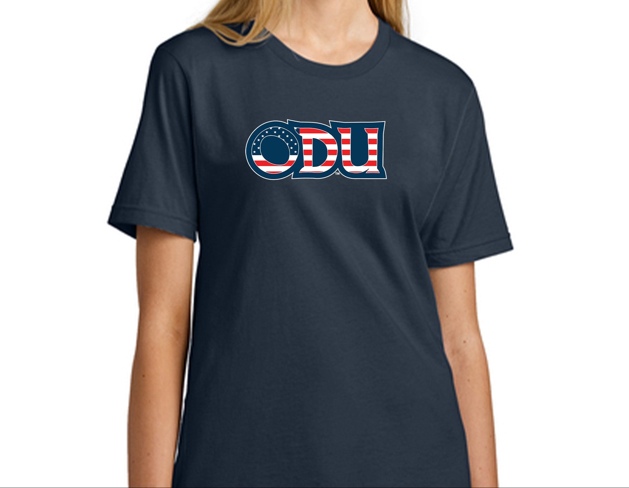 Old Dominion University, ODU Military, American Apparel® Fine Jersey Unisex T-Shirt - Navy