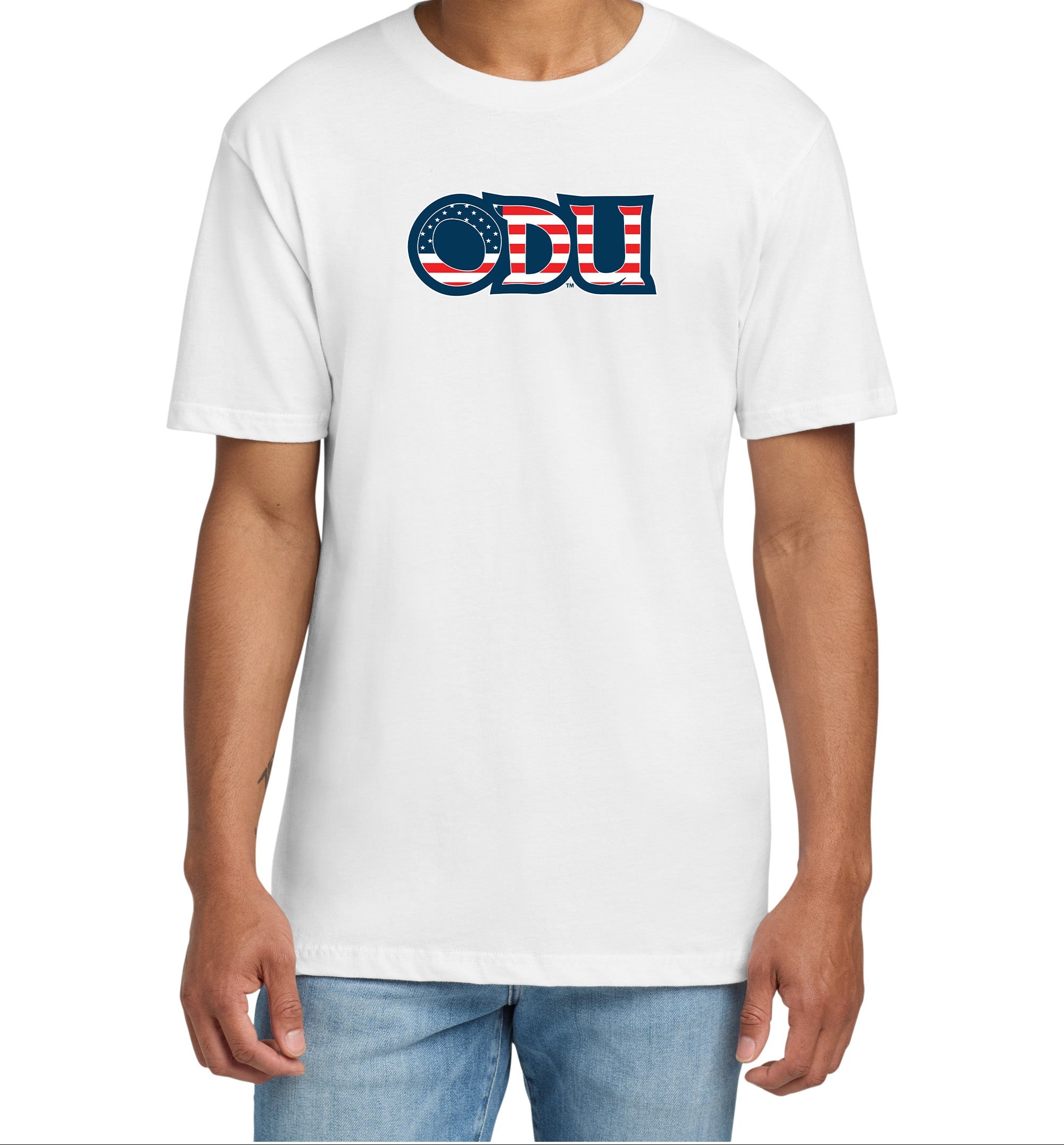 Old Dominion University, ODU Military, American Apparel® Fine Jersey Unisex T-Shirt - White