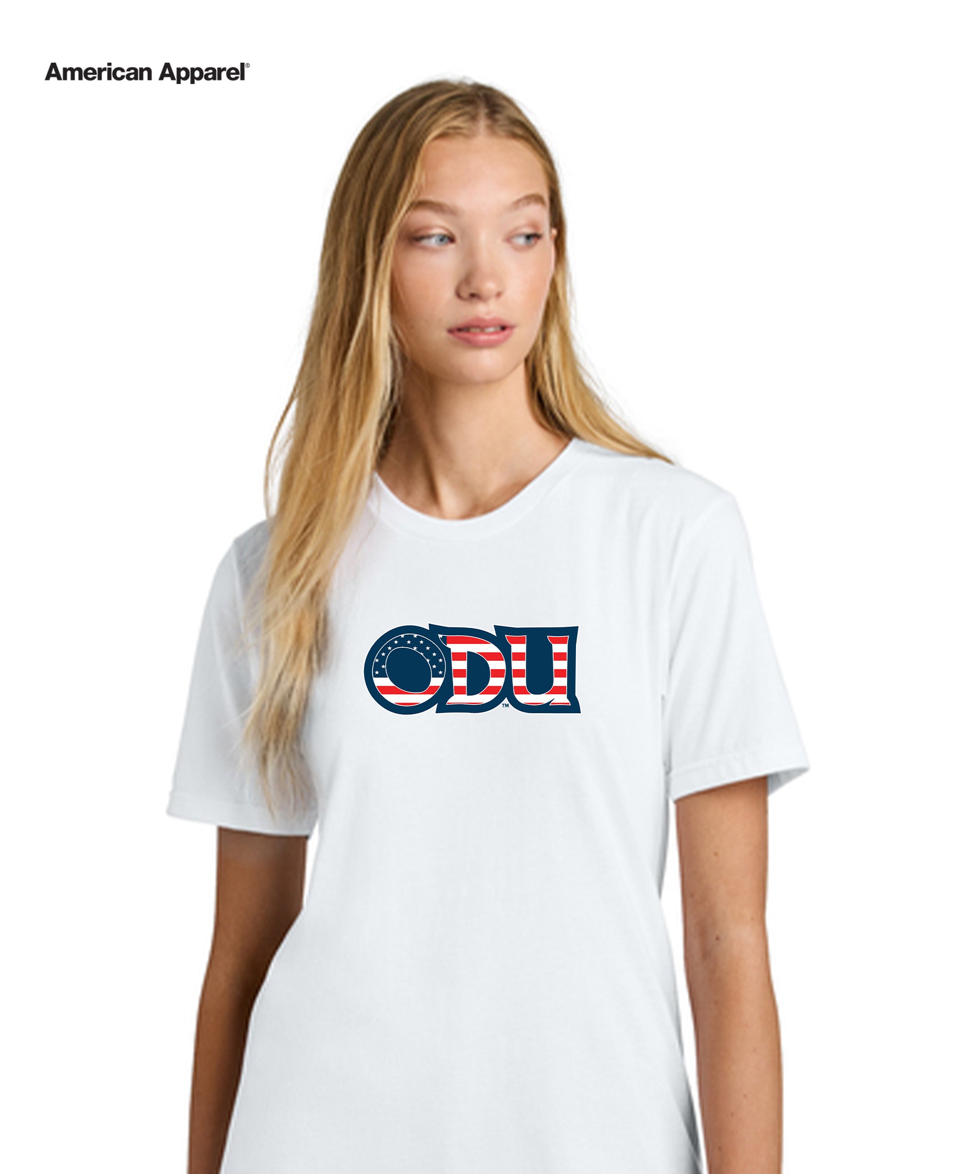 Old Dominion University, ODU Military, American Apparel® Fine Jersey Unisex T-Shirt - White