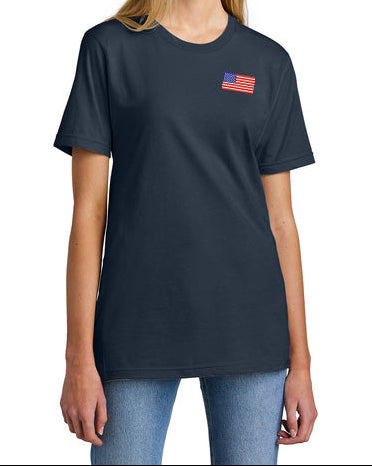 Old Dominion University, USA Flag, American Apparel® Fine Jersey Unisex T-Shirt Navy