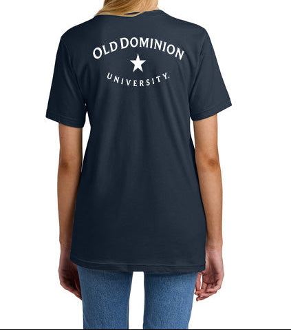 Old Dominion University, USA Flag, American Apparel® Fine Jersey Unisex T-Shirt Navy