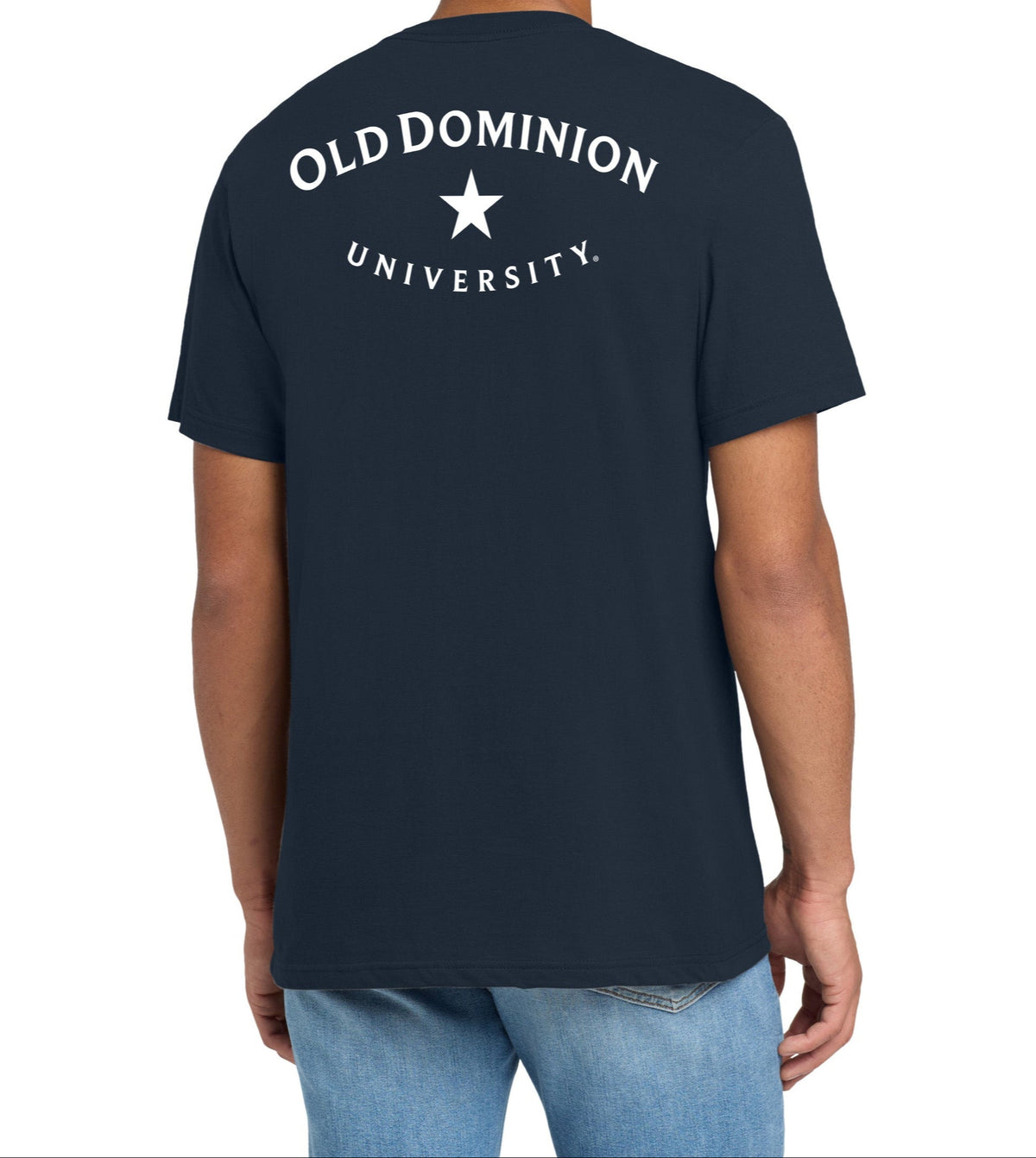 Old Dominion University, USA Flag, American Apparel® Fine Jersey Unisex T-Shirt Navy