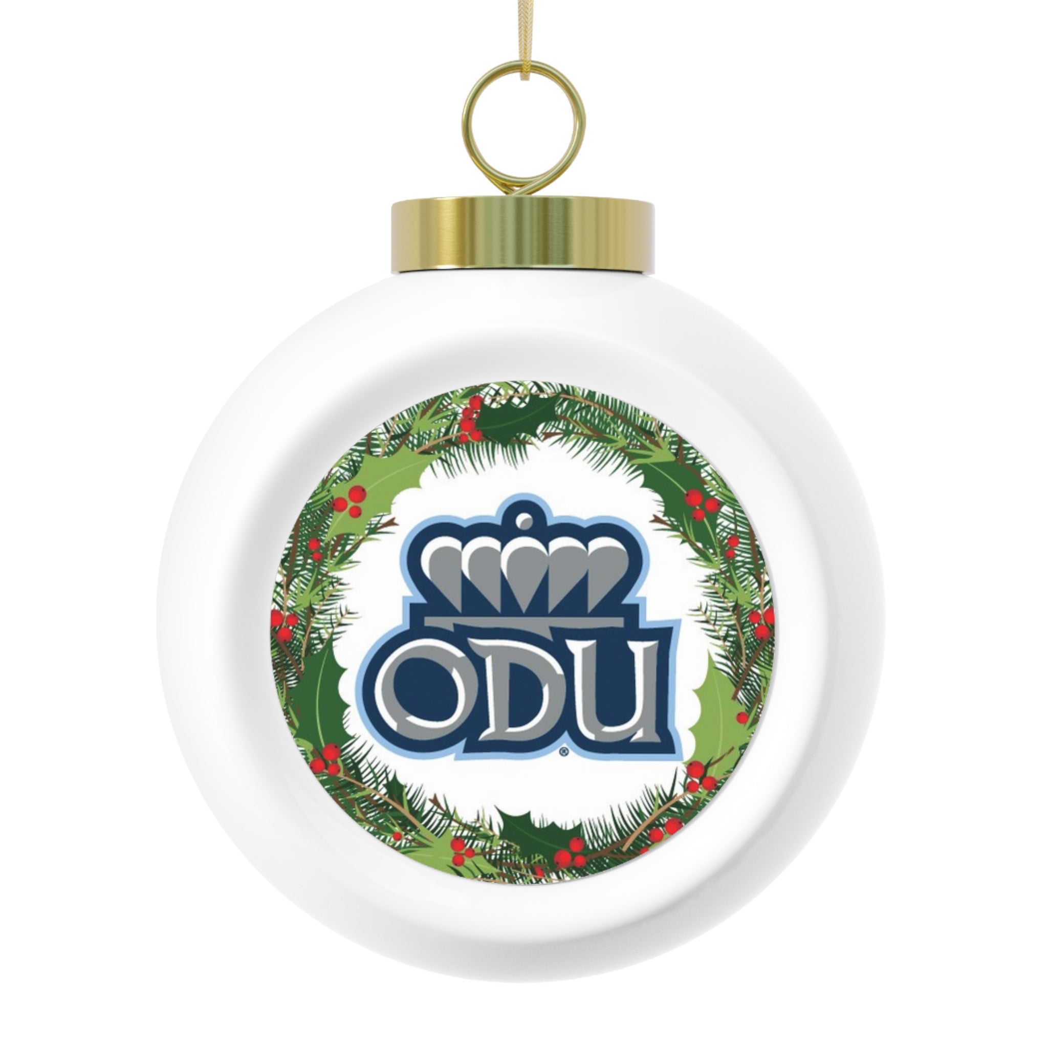 ODU, Logo 01, Christmas Ball Ornament
