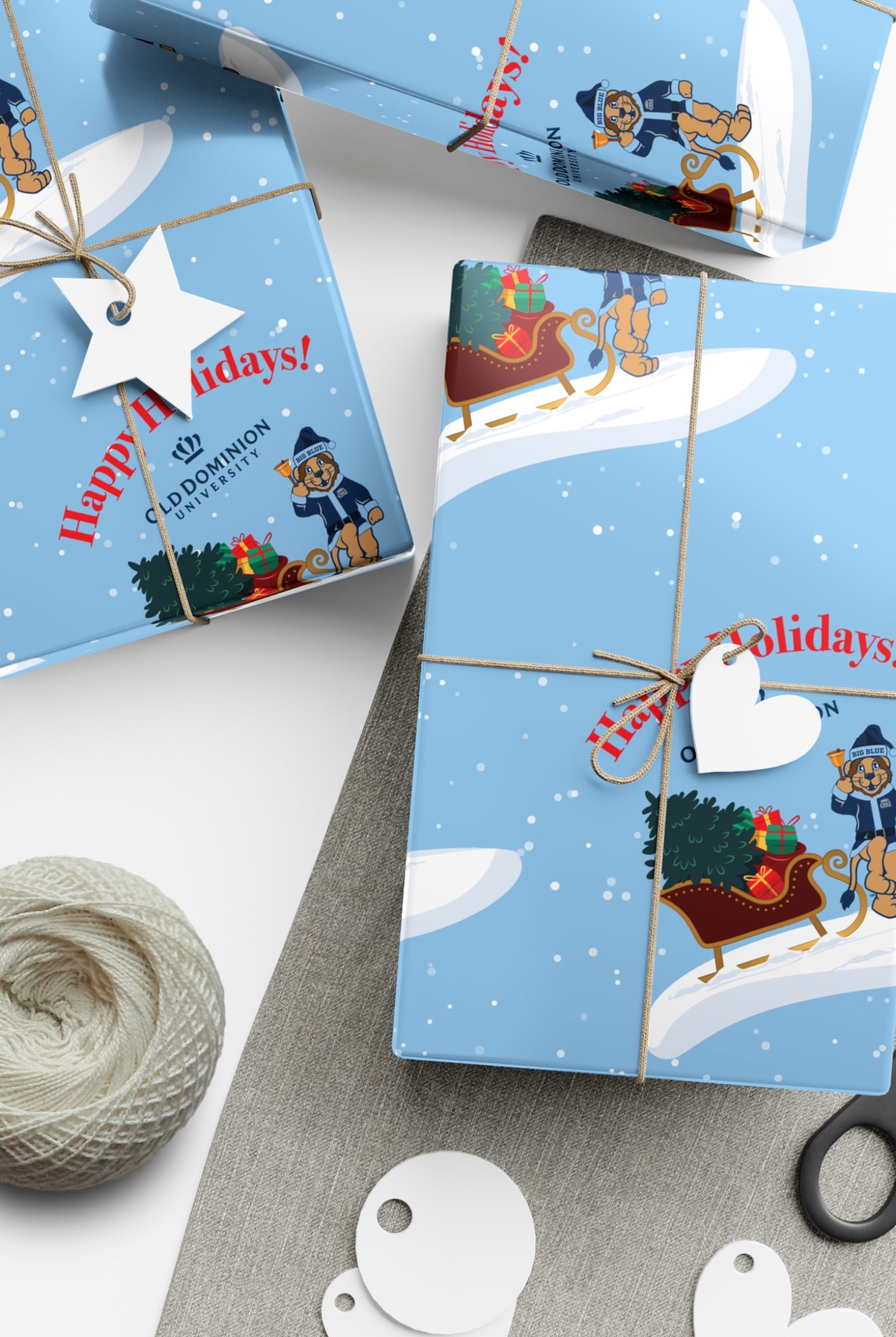Old Dominion University, Big Blue Santa, Gift Wrap Papers
