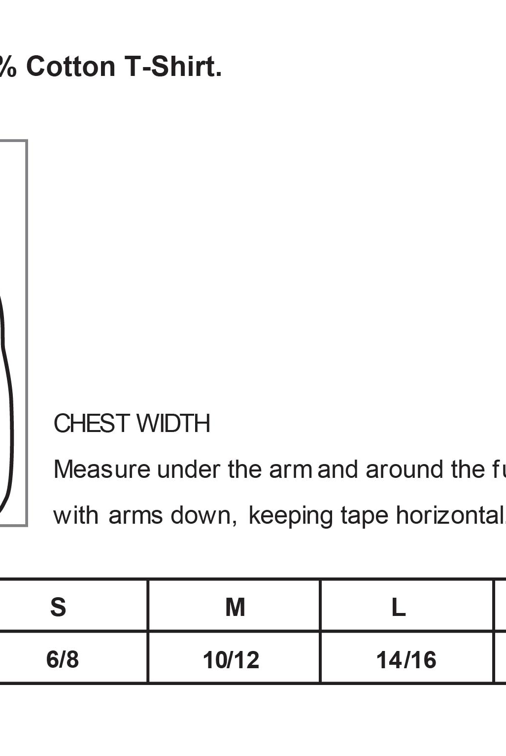 Old Dominion University, Full Logo, Nurse Anesthesia, Youth Heavy Cotton™ 100% Cotton T-Shirt - Size Chart