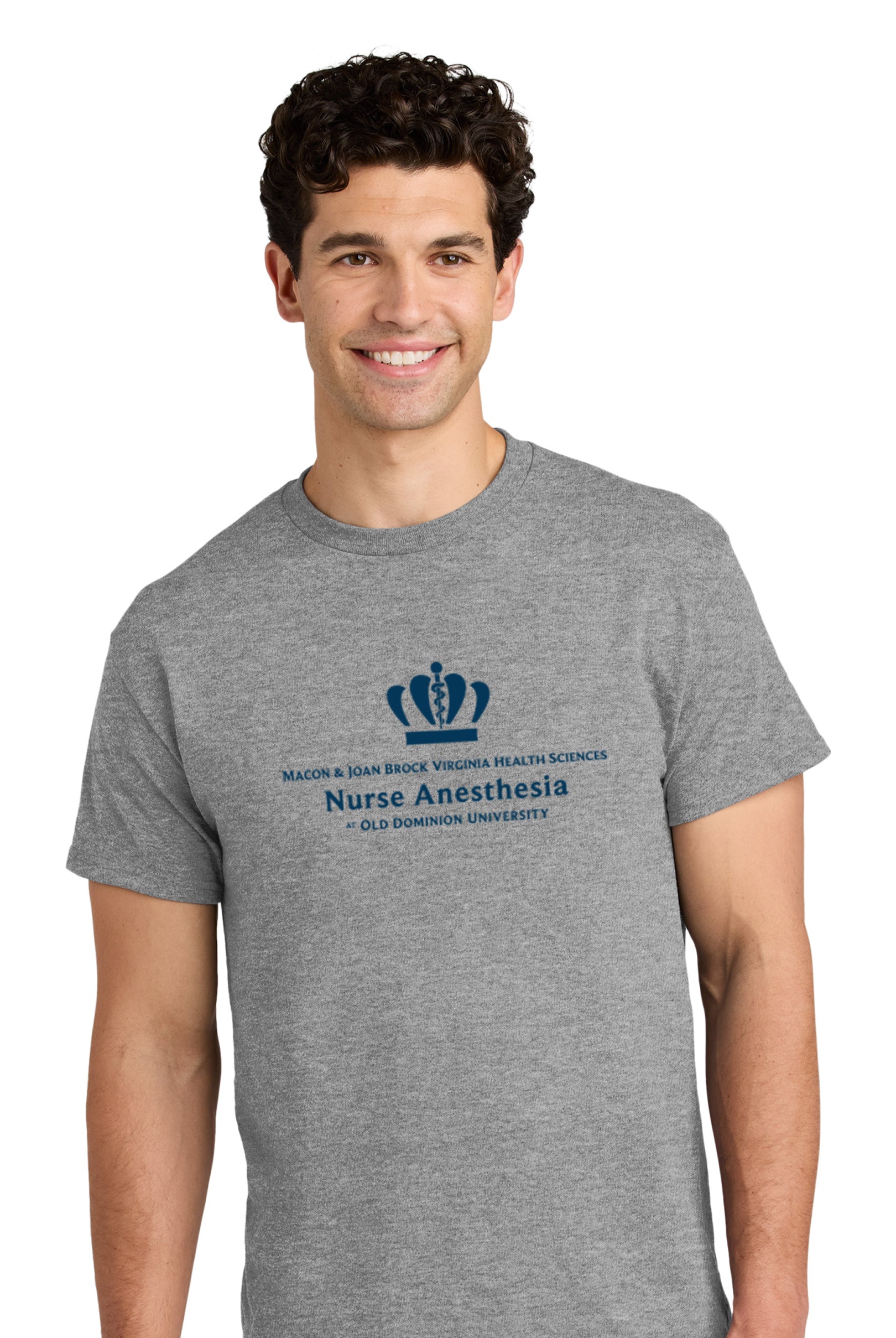 Old Dominion University, Nurse Anesthesia, Heavy Cotton™ 100% Cotton Long Sleeve T-Shirt - Gray
