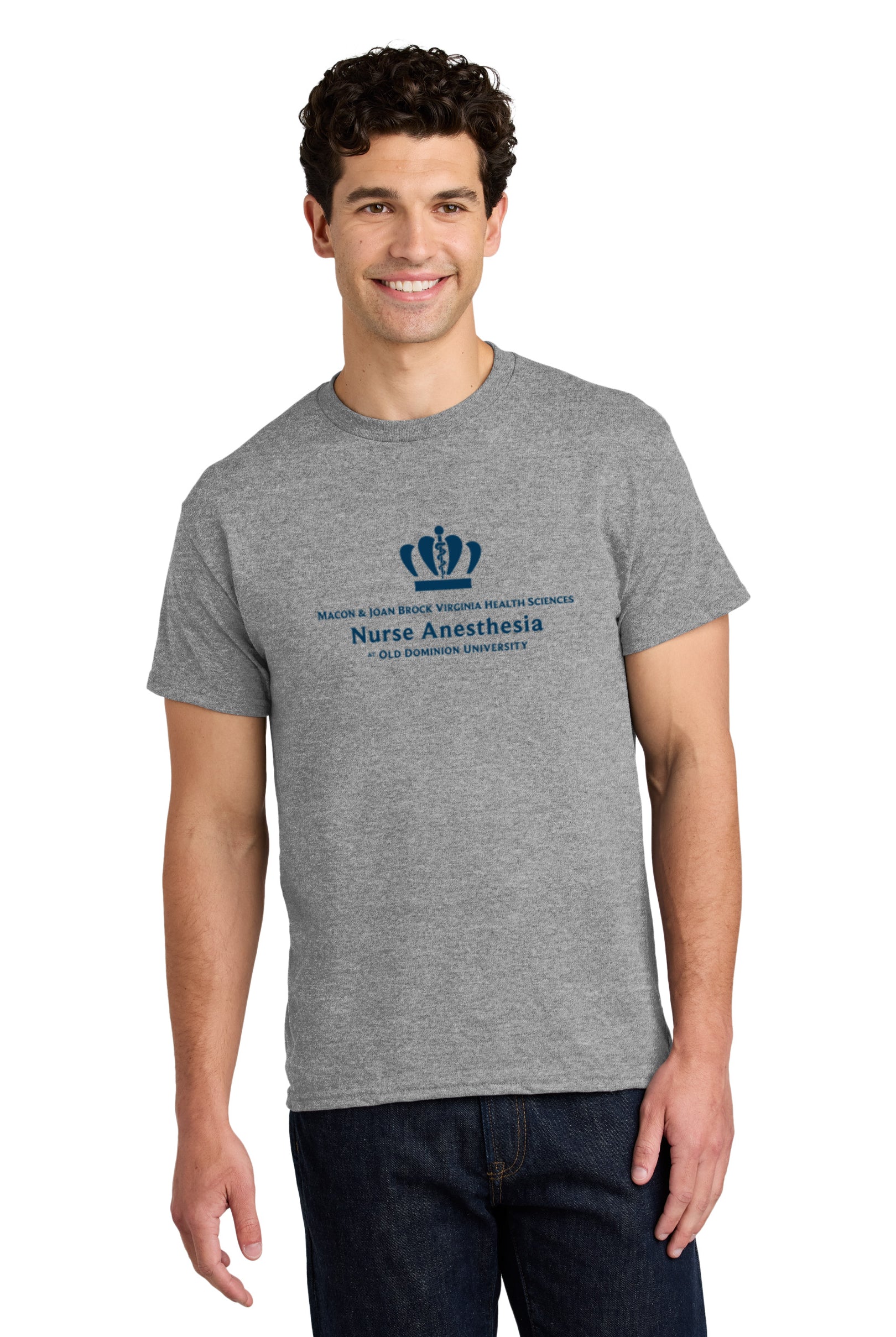 Old Dominion University, Nurse Anesthesia, Heavy Cotton™ 100% Cotton Long Sleeve T-Shirt - Gray