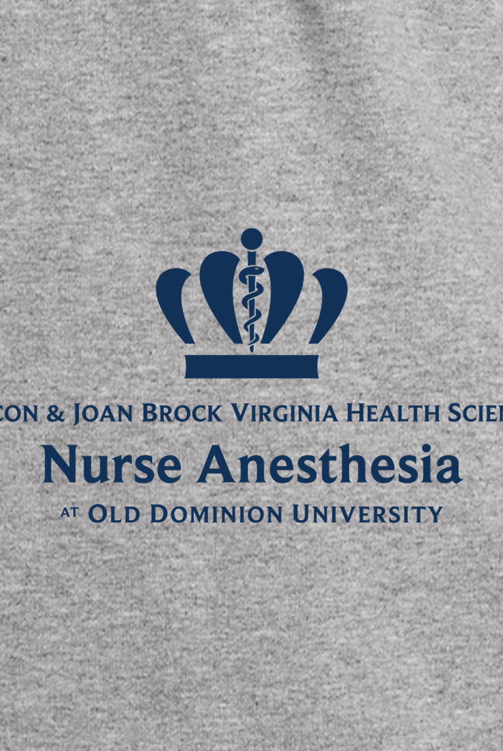 Old Dominion University, Full Logo, Nurse Anesthesia, Heavy Cotton™ 100% Cotton Long Sleeve T-Shirt - Gray