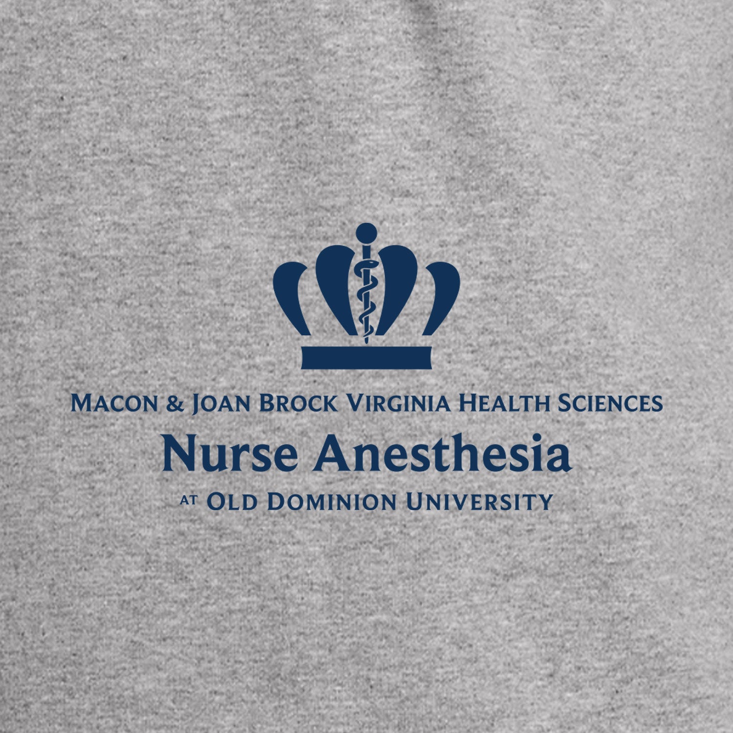 Old Dominion University, Full Logo, Nurse Anesthesia, Heavy Cotton™ 100% Cotton Long Sleeve T-Shirt - Gray