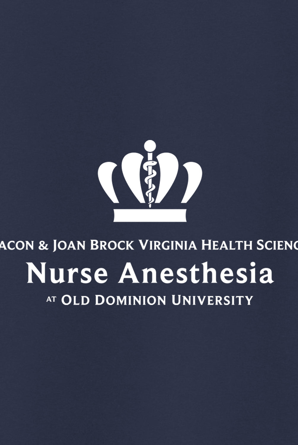 Old Dominion University, Full Logo, Nurse Anesthesia, Heavy Cotton™ 100% Cotton Long Sleeve T-Shirt - Navy