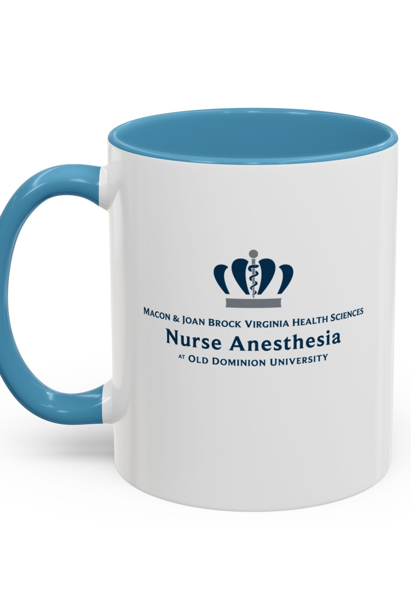 Old Dominion University, Nurse Anesthesia, Accent Coffee Mug 11 oz - light blue