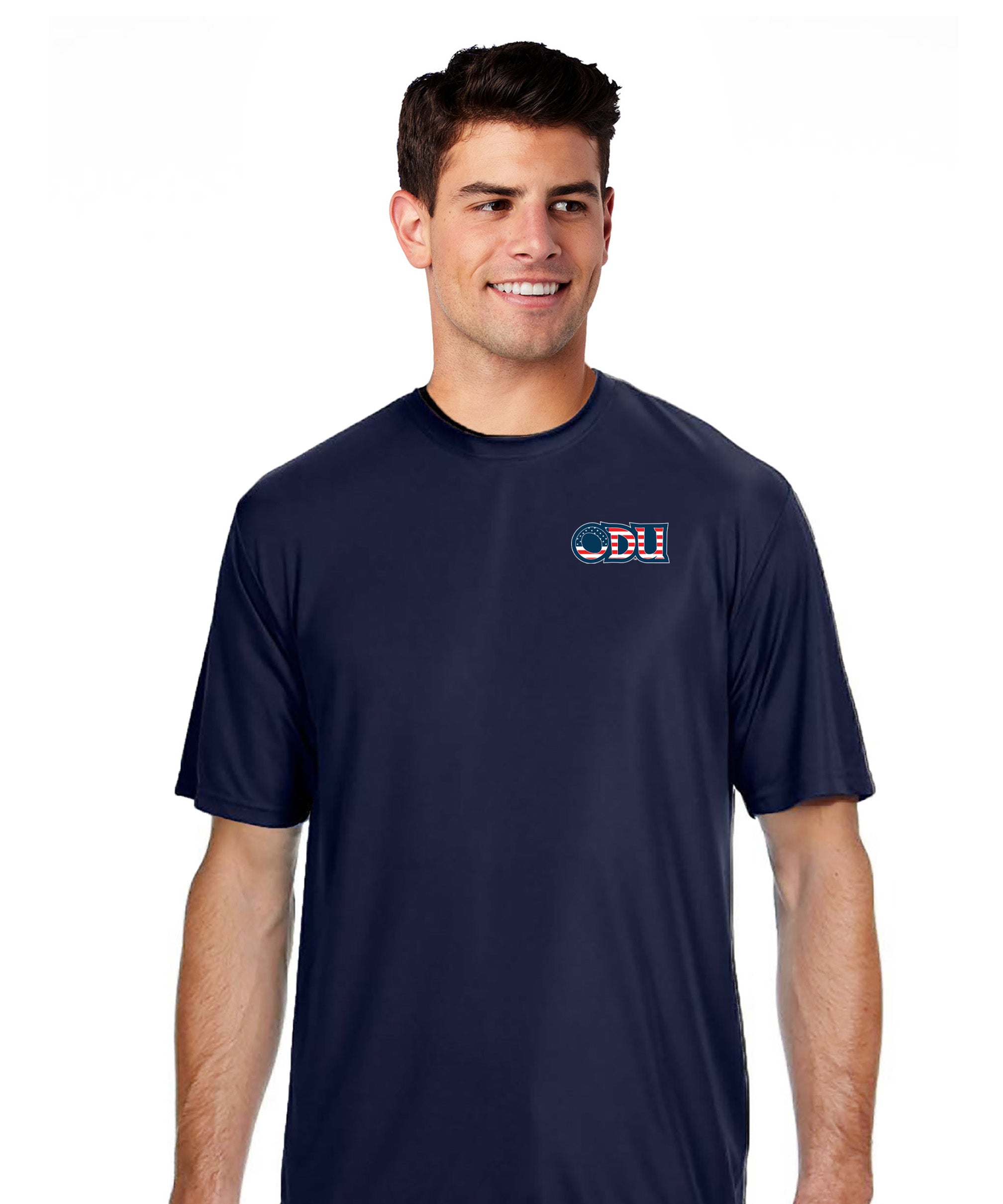 Old Dominion University, ODU Military - Military Logo, Unisex Heather CVC Long Sleeve T-Shirt - Navy