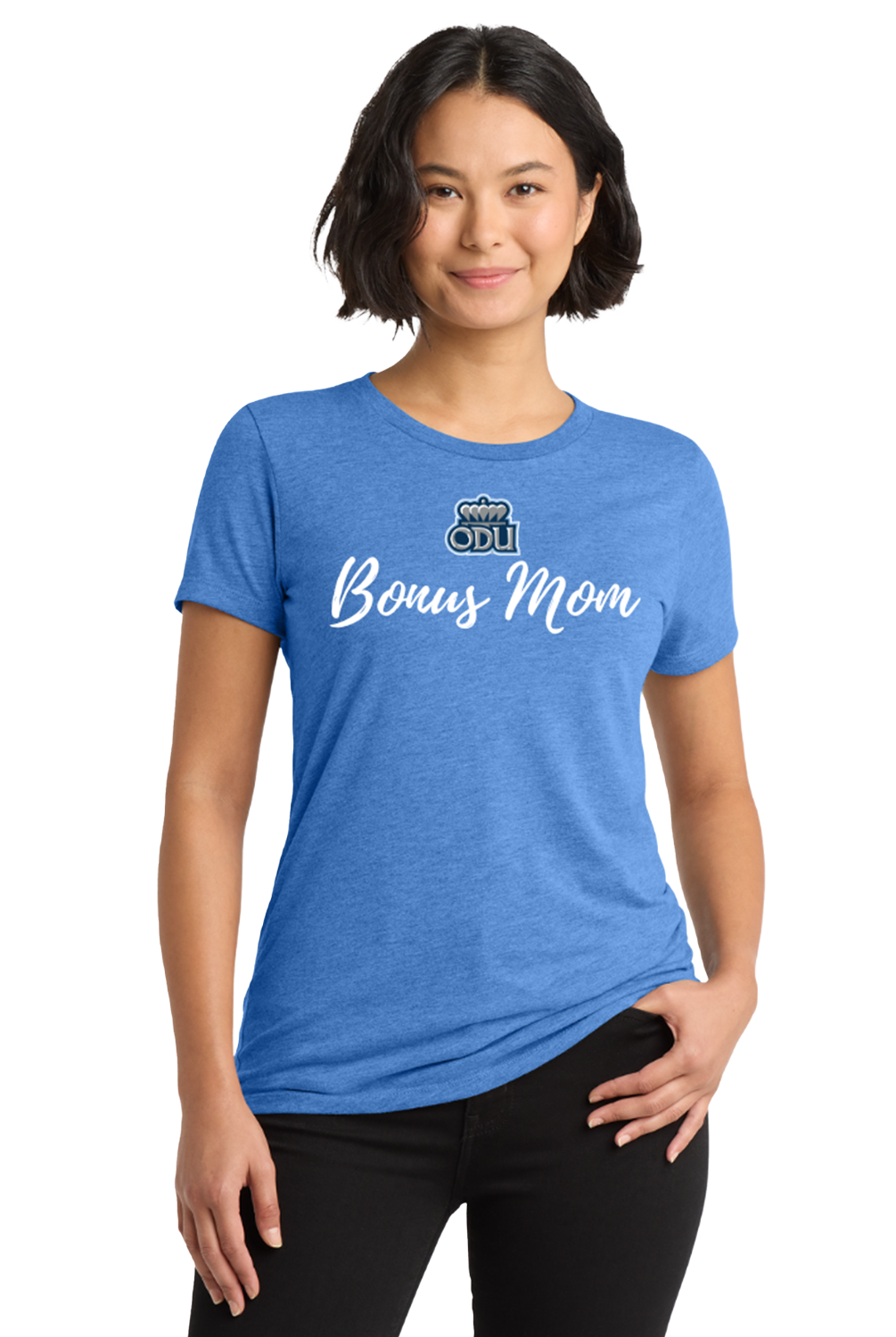Old Dominion University, ODU, Bonus Mom, Women’s Tri-Blend T-Shirt - Carolina Blue