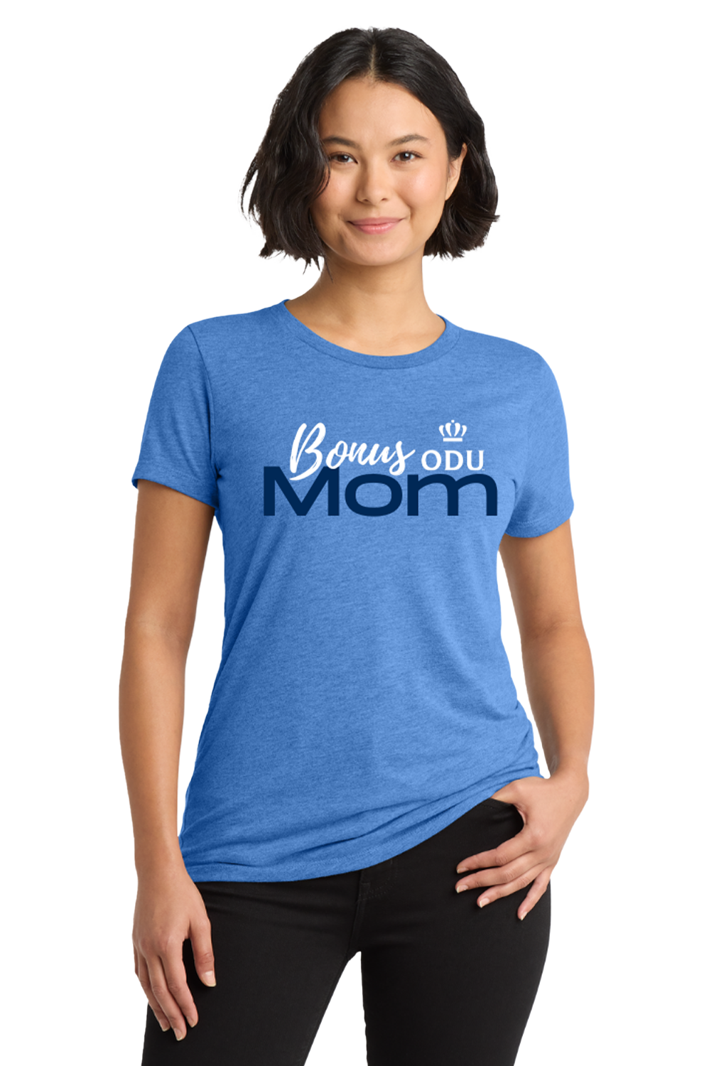 Old Dominion University, ODU, Bonus Mom, Women’s Tri-Blend T-Shirt - Carolina Blue