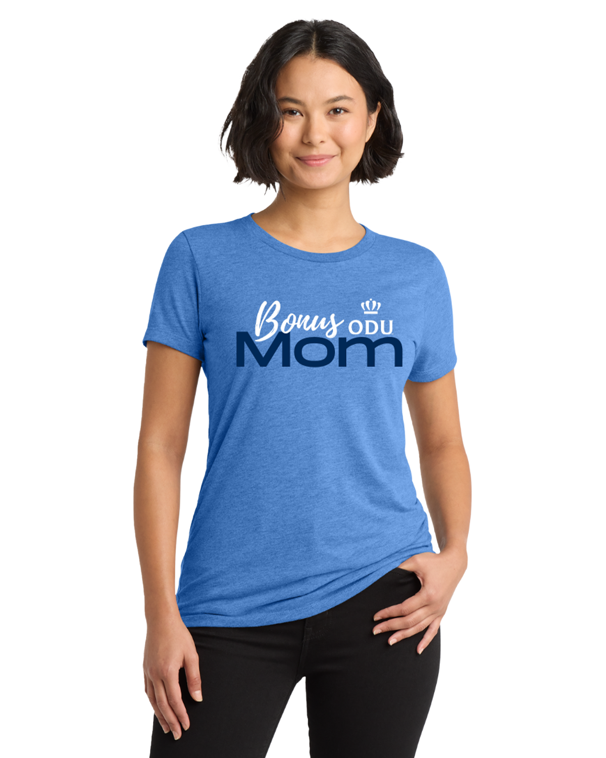 Old Dominion University, ODU, Bonus Mom, Women’s Tri-Blend T-Shirt - Carolina Blue