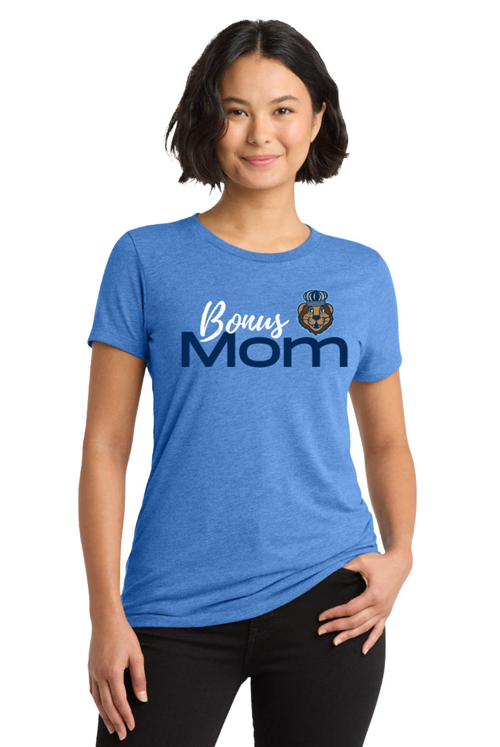 Old Dominion University, ODU Best MOM, Bonus Mom, Women’s Tri-Blend T-Shirt - Carolina Blue