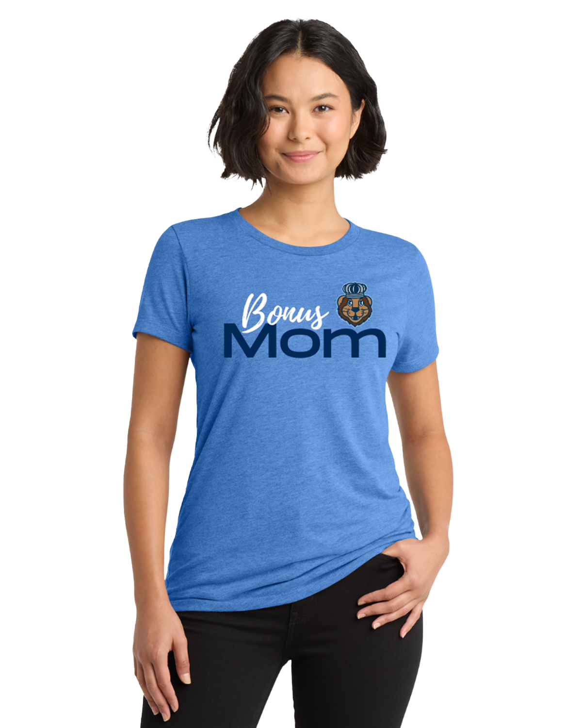 Old Dominion University, ODU Best MOM, Bonus Mom, Women’s Tri-Blend T-Shirt - Carolina Blue