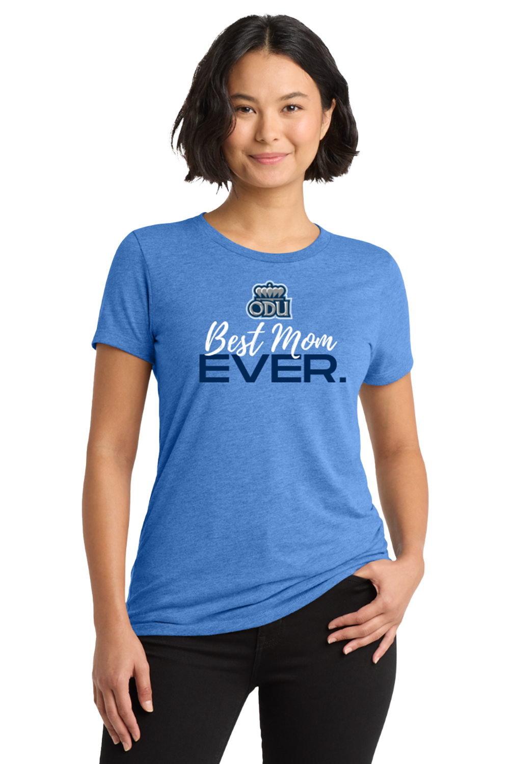 Old Dominion University, ODU, Best Mom Ever, Women’s Tri-Blend T-Shirt - Carolina Blue