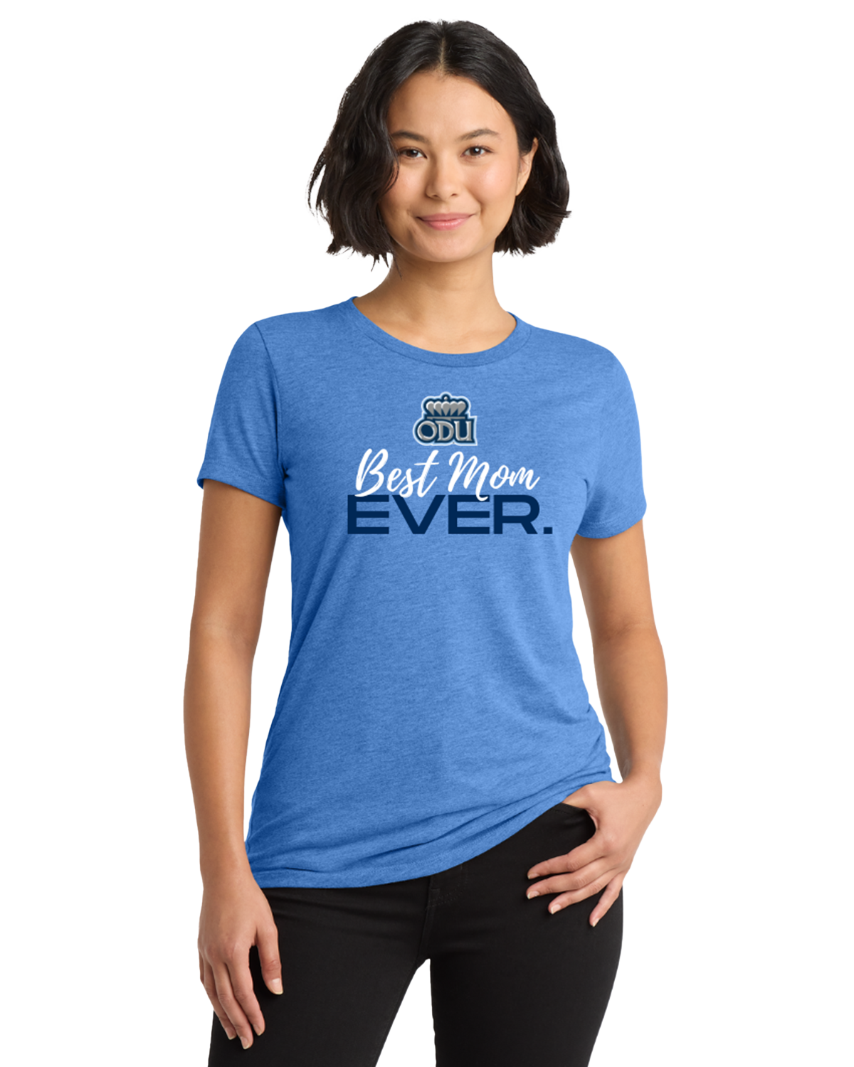 Old Dominion University, ODU, Best Mom Ever, Women’s Tri-Blend T-Shirt - Carolina Blue