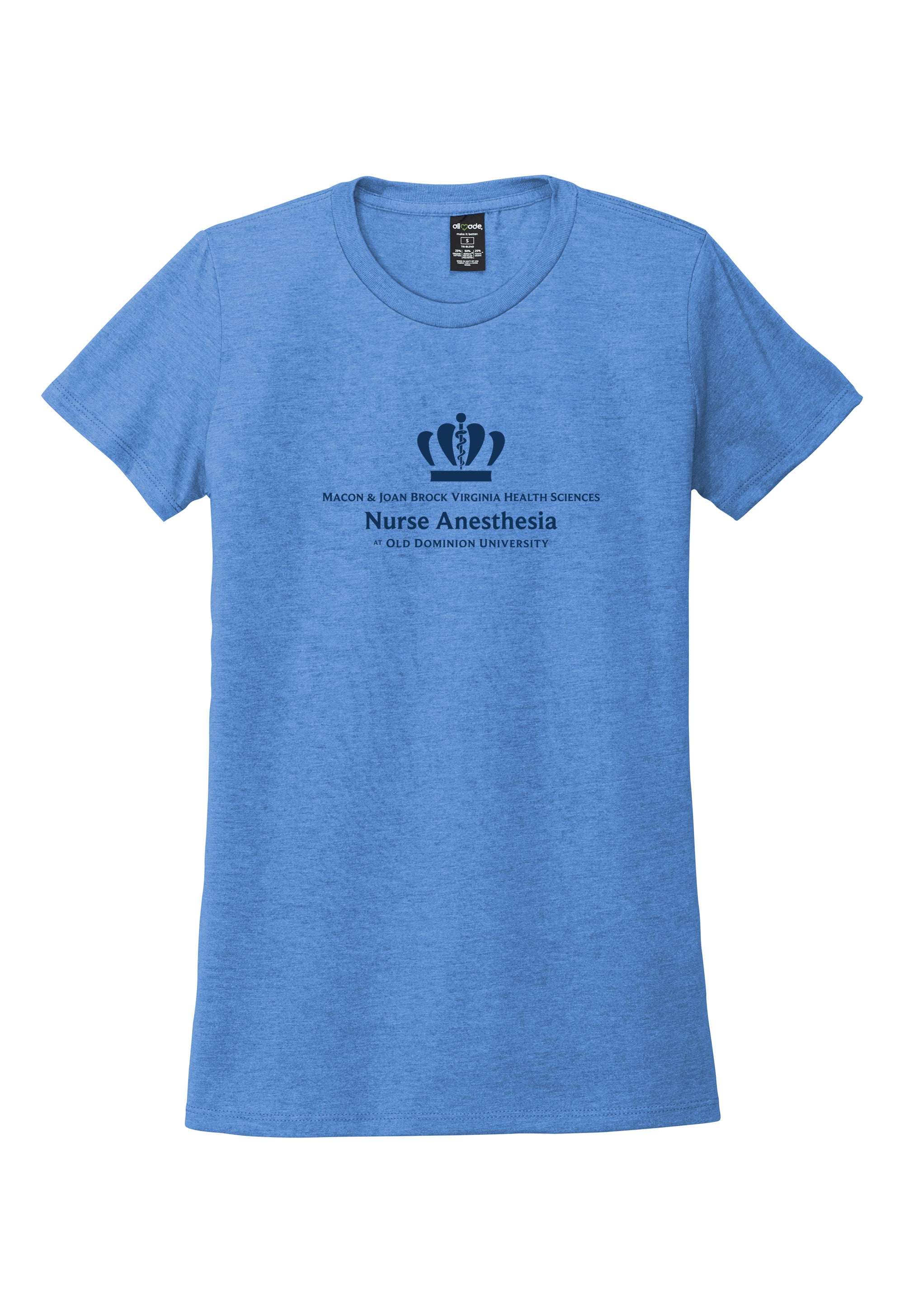 Old Dominion University, Nurse Anesthesia, Women’s Tri-Blend T - Shirt - Carolina Blue