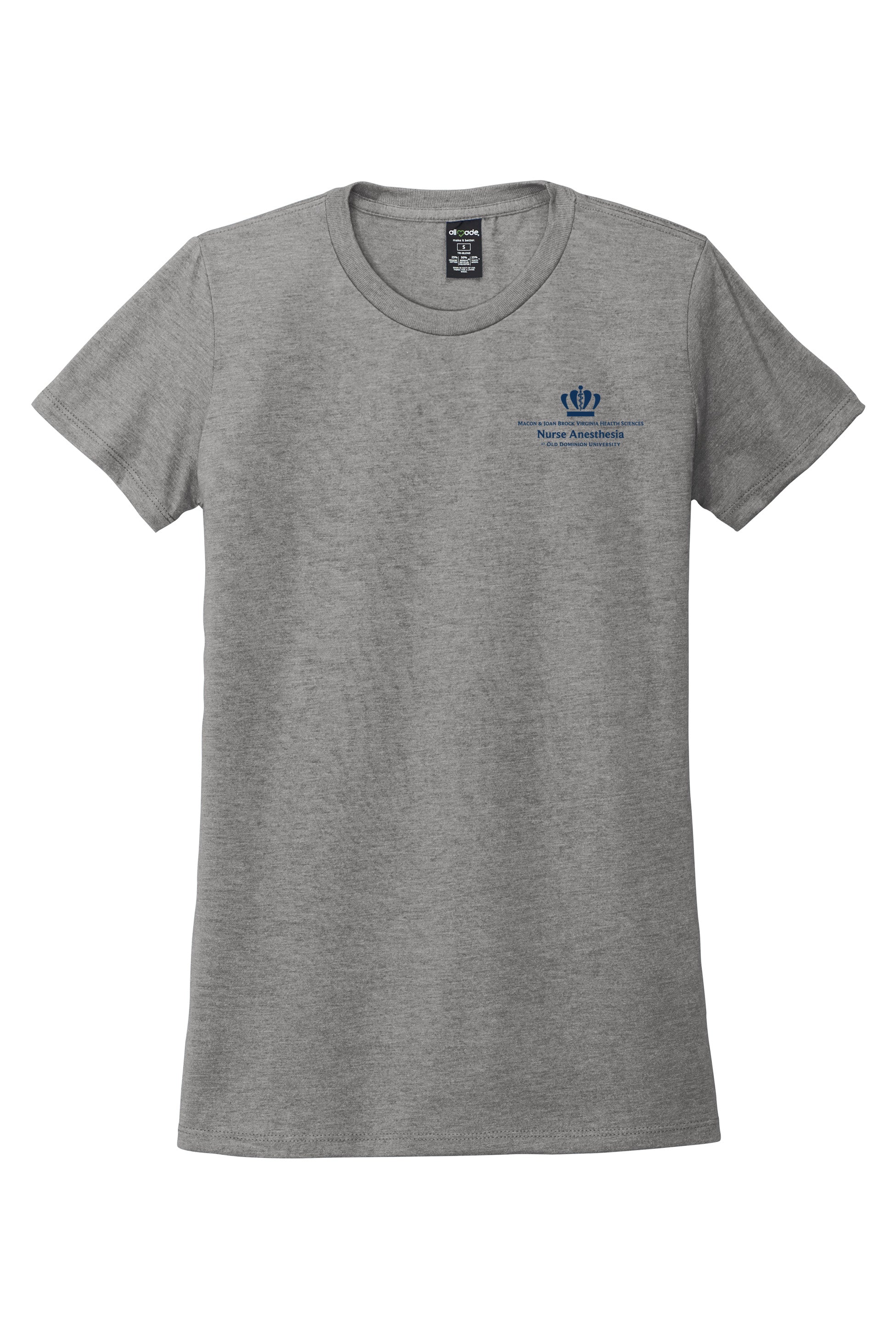 Old Dominion University, Nurse Anesthesia, Women’s Tri-Blend T - Shirt - Grey