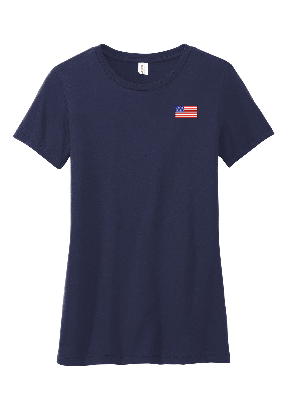 American Flag, Women’s Tri-Blend T-Shirt - navy