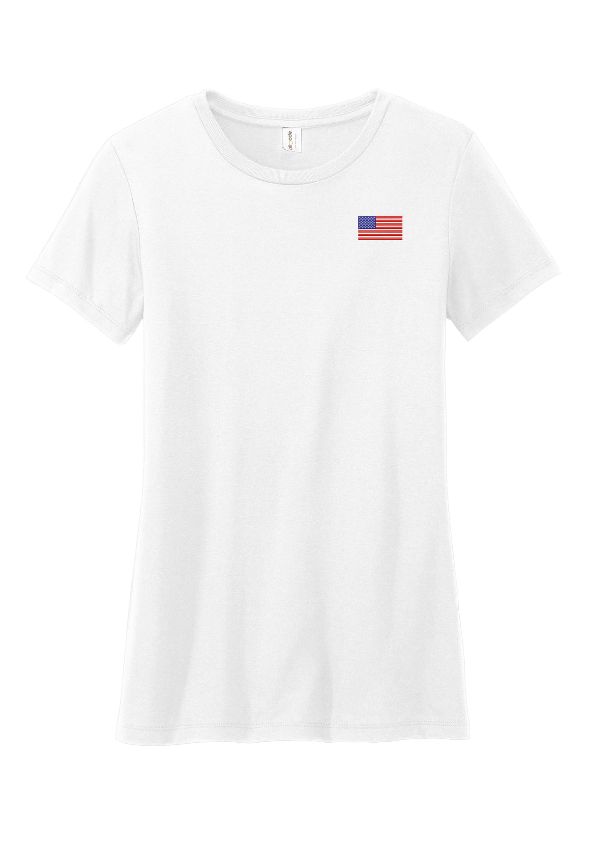 American Flag, Women’s Tri-Blend T-Shirt - White