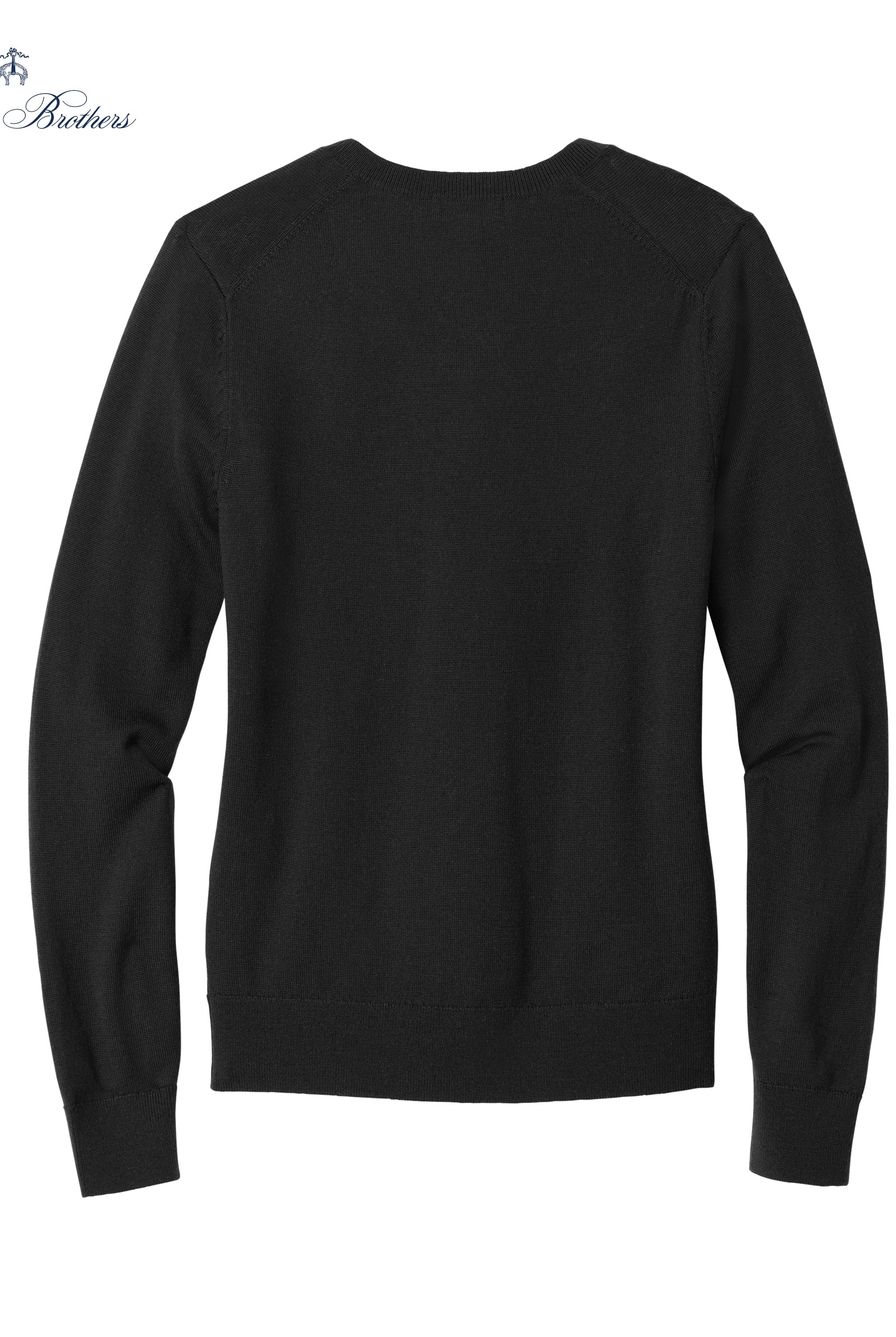 Old Dominion University, ODU Military - Military Logo, Women’s Washable Merino V-Neck Sweater - Black