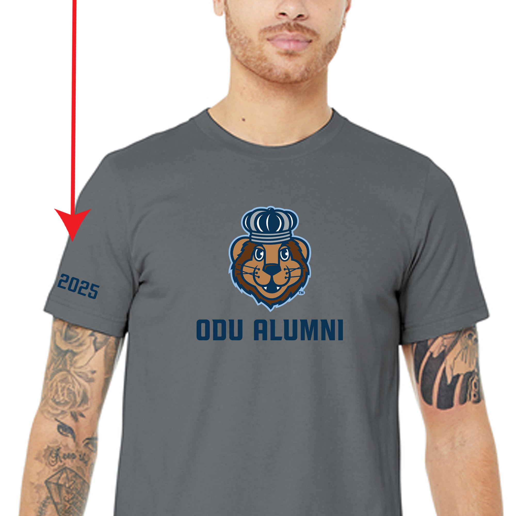 Official, Old Dominion University, Unisex Jersey Short Sleeve T-Shirt - Gray