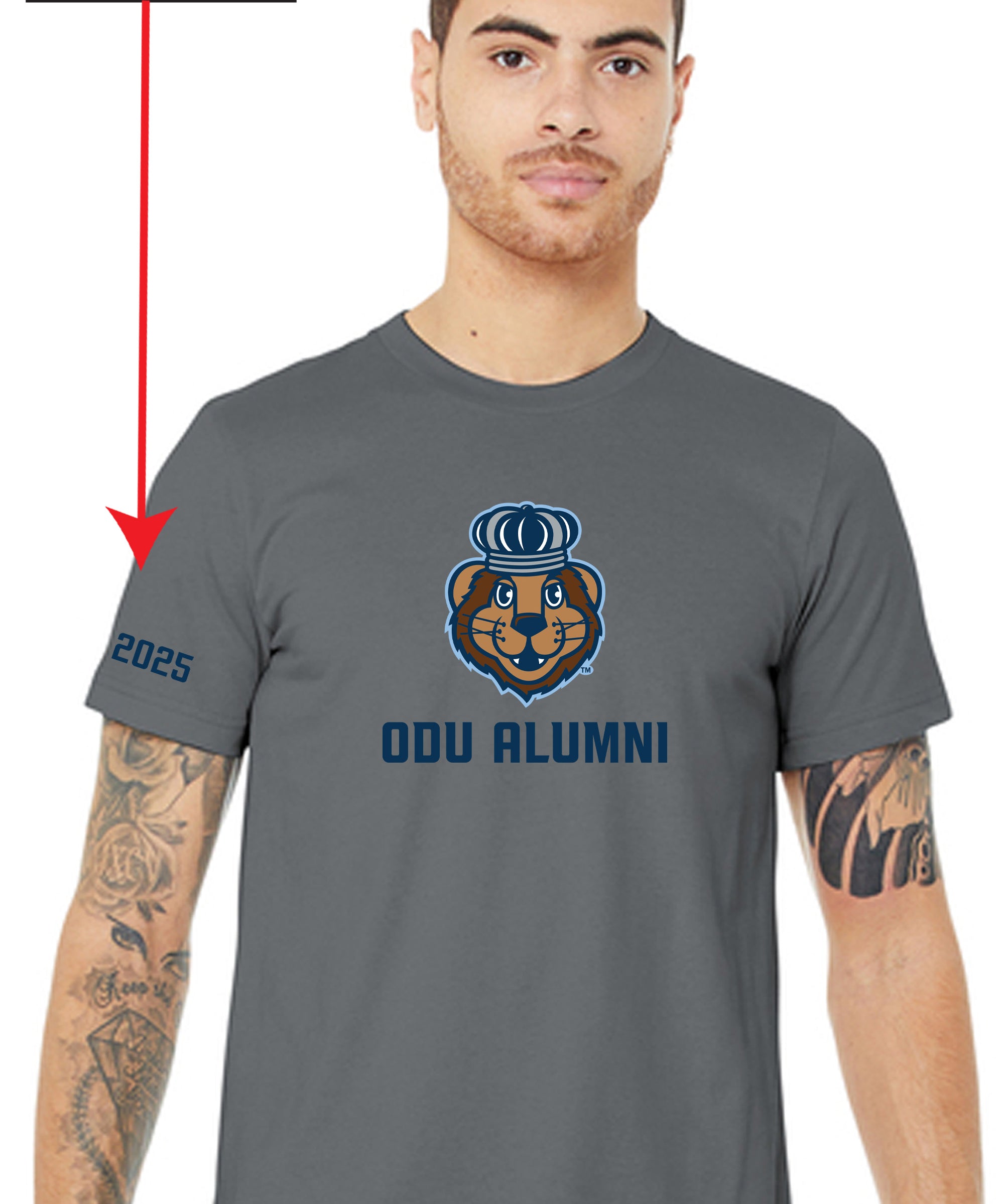 Official, Old Dominion University, Unisex Jersey Short Sleeve T-Shirt - Gray