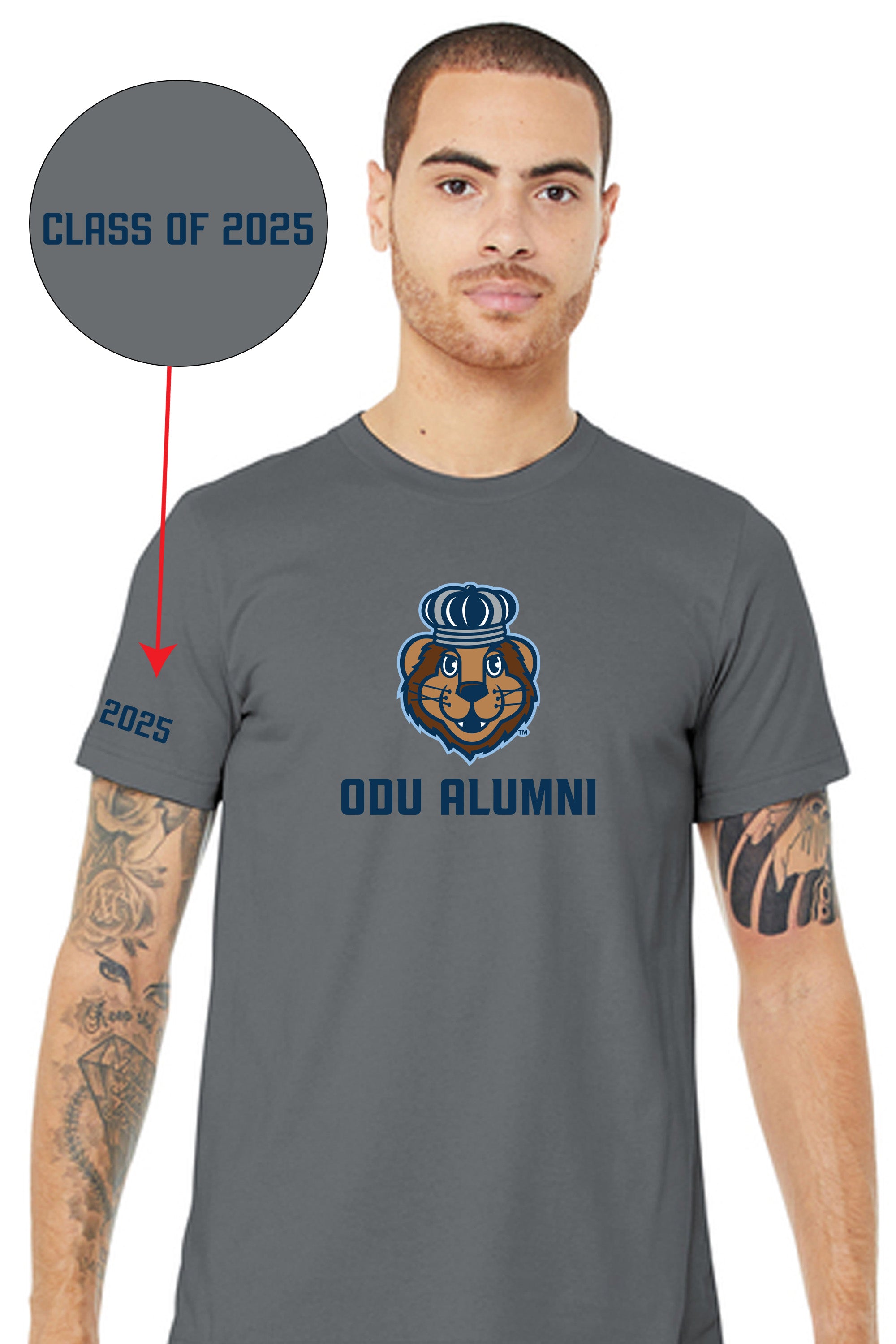 Official, Old Dominion University, Unisex Jersey Short Sleeve T-Shirt - Gray
