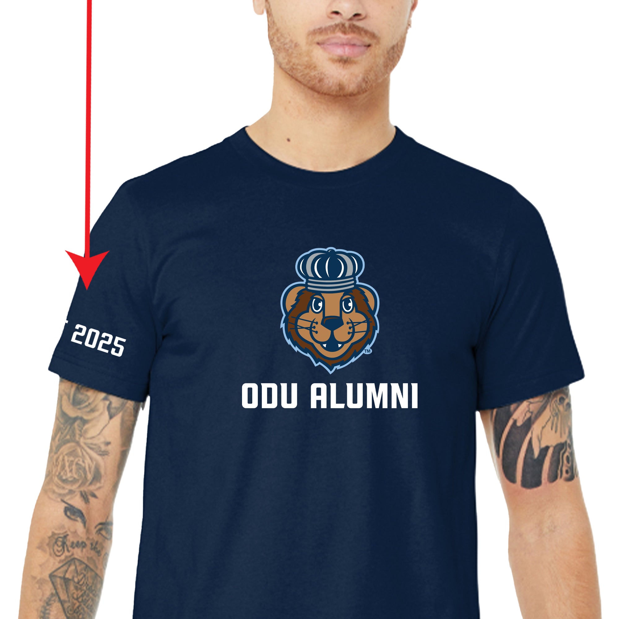 Official, Old Dominion University, Unisex Jersey Short Sleeve T-Shirt - Navy