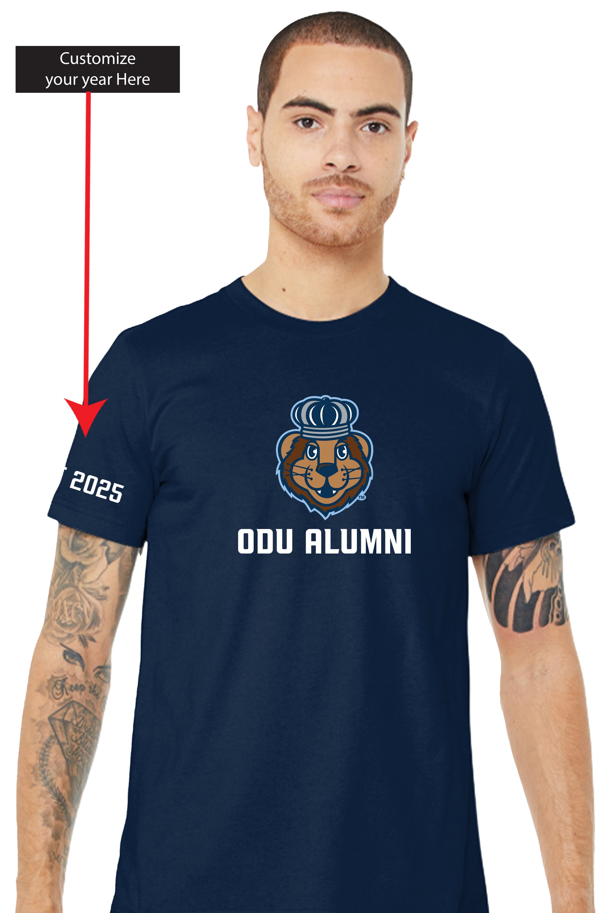 Official, Old Dominion University, Unisex Jersey Short Sleeve T-Shirt - Navy