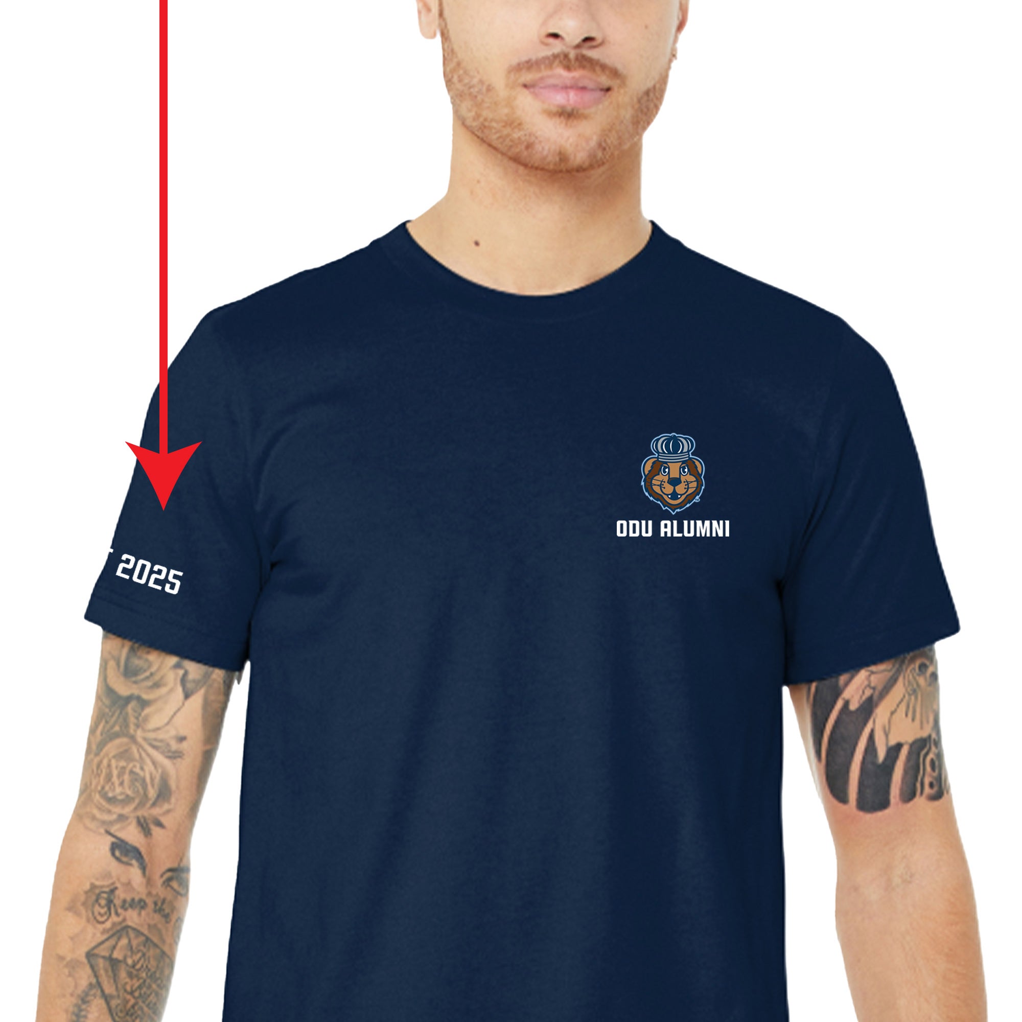 Official, Old Dominion University, Unisex Jersey Short Sleeve T-Shirt - Navy